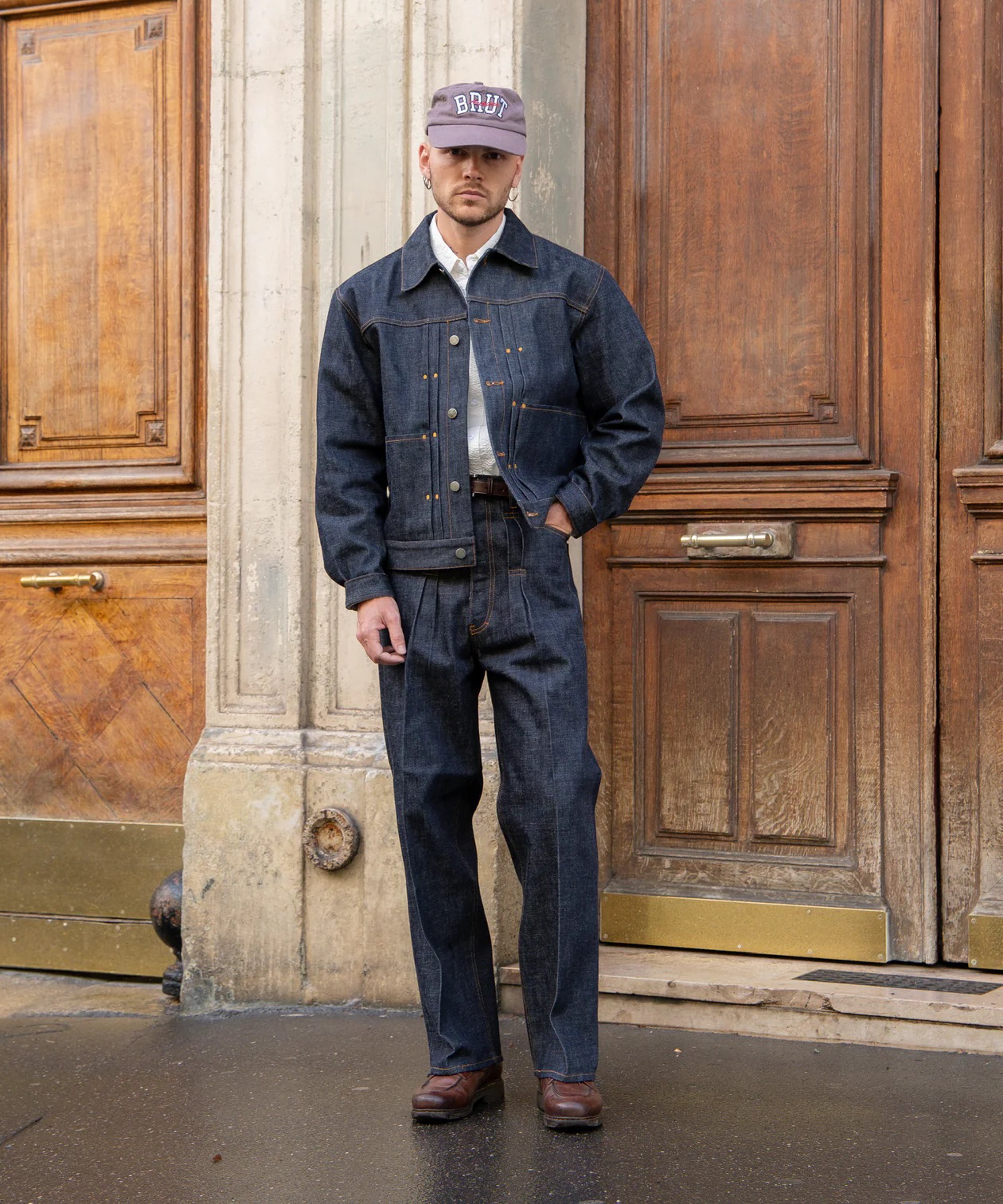 Rework Double Pleated Denim Jacket Numbered | BRUT – BRUT Clothing