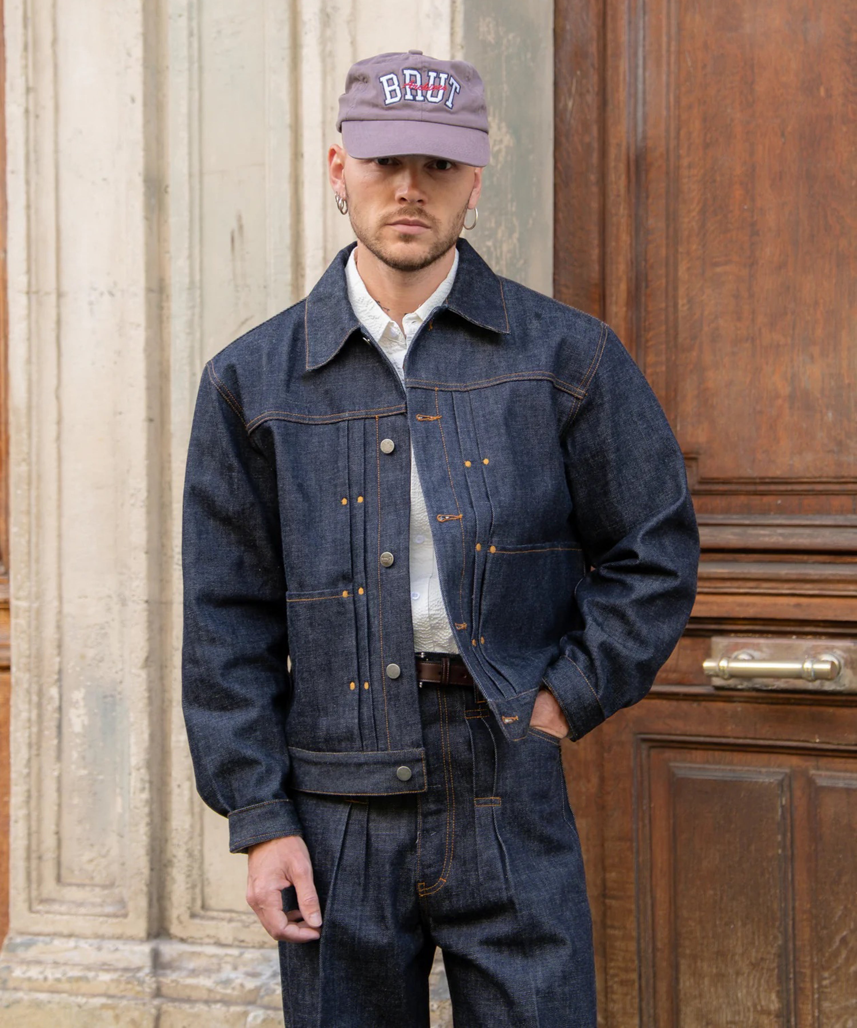 Rework Double Pleated Denim Jacket Numbered | BRUT – BRUT Clothing