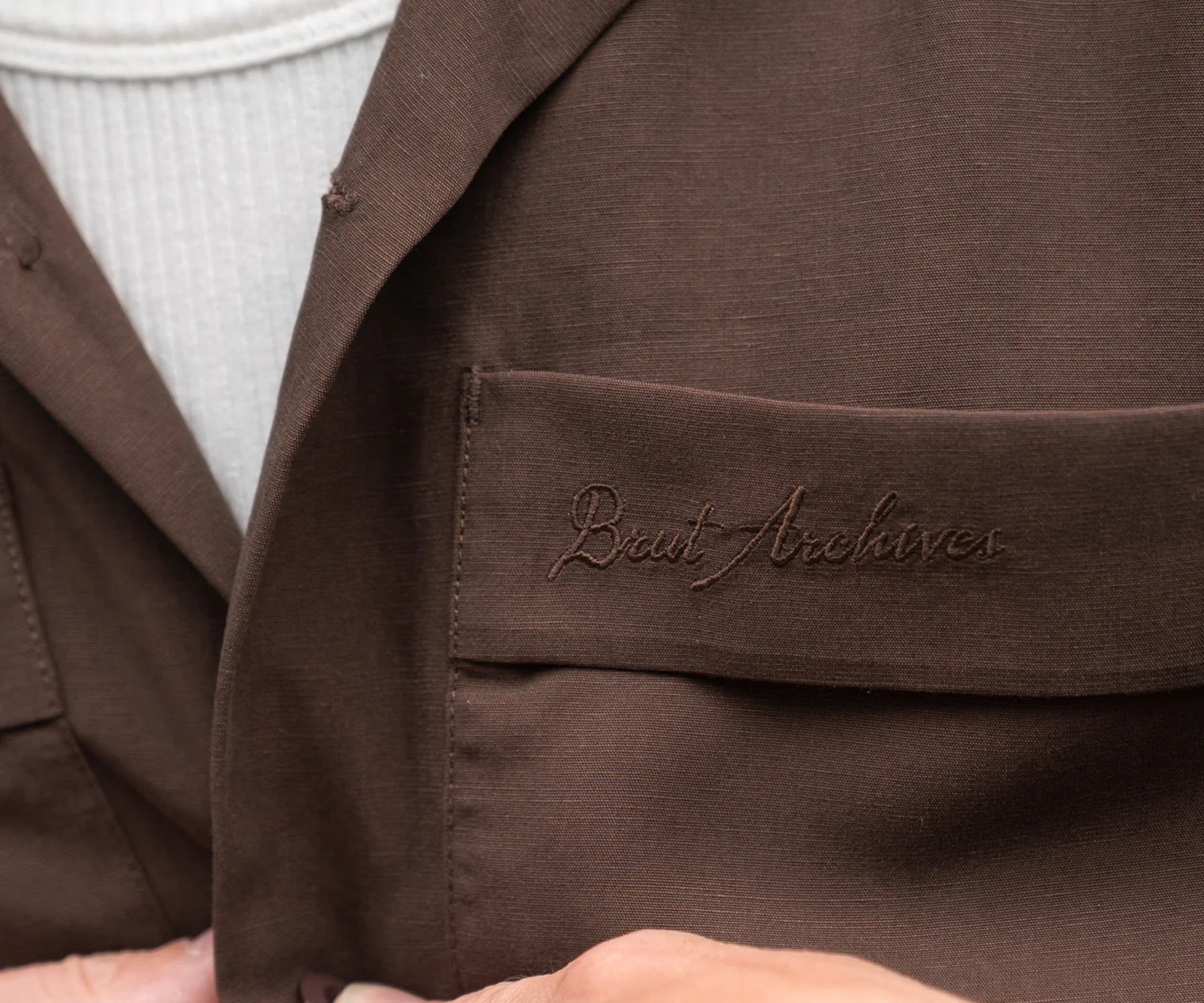 LA GRANDE CHEMISE Chemises X-SMALL / MARRON - BRUT Clothing