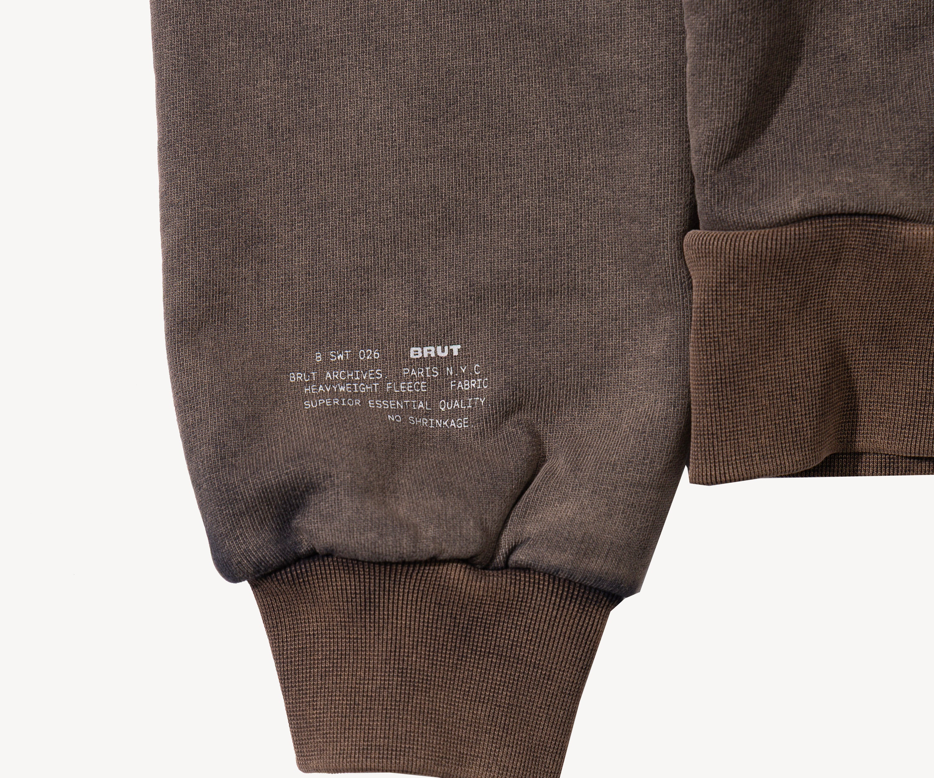 THE RAGGED THERMAL HOODIE Sweatshirts X-SMALL / FADED GREY - BRUT Clothing