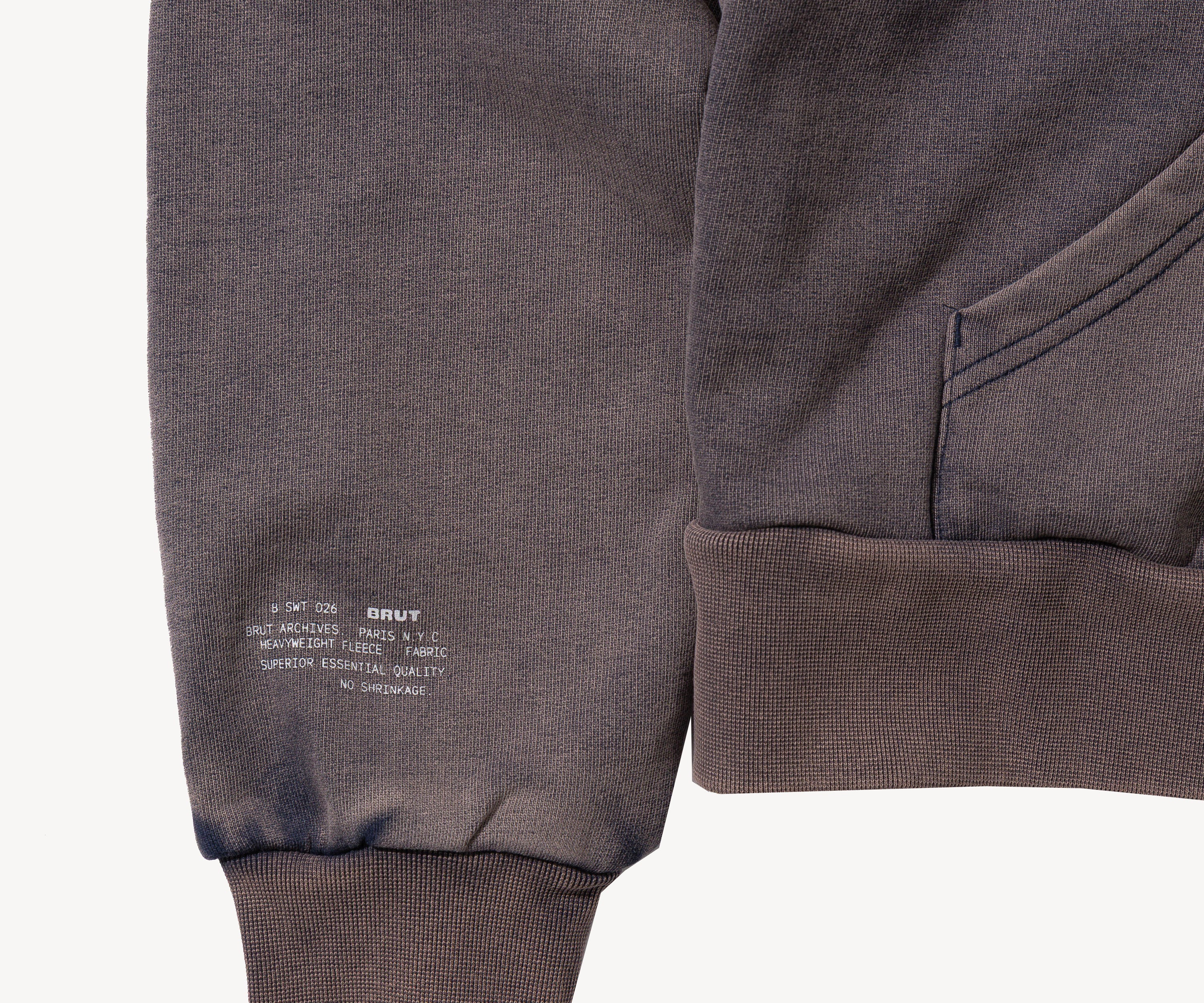 THE RAGGED THERMAL HOODIE Sweats X-SMALL / BLEU MARINE DÉLAVÉ - BRUT Clothing