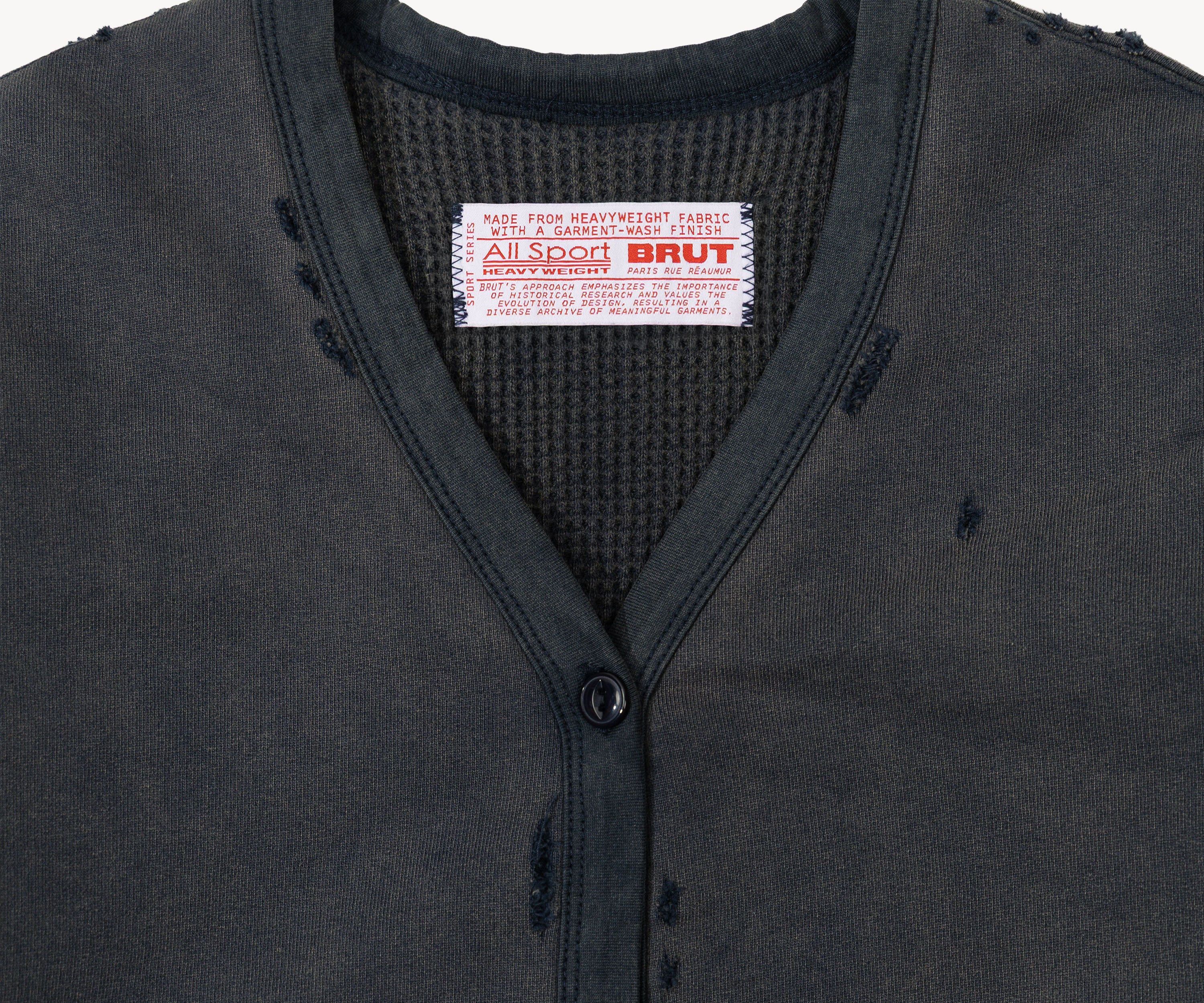 THE RAGGED CARDIGAN Sweatshirts X-SMALL / FADED NAVY - BRUT Clothing