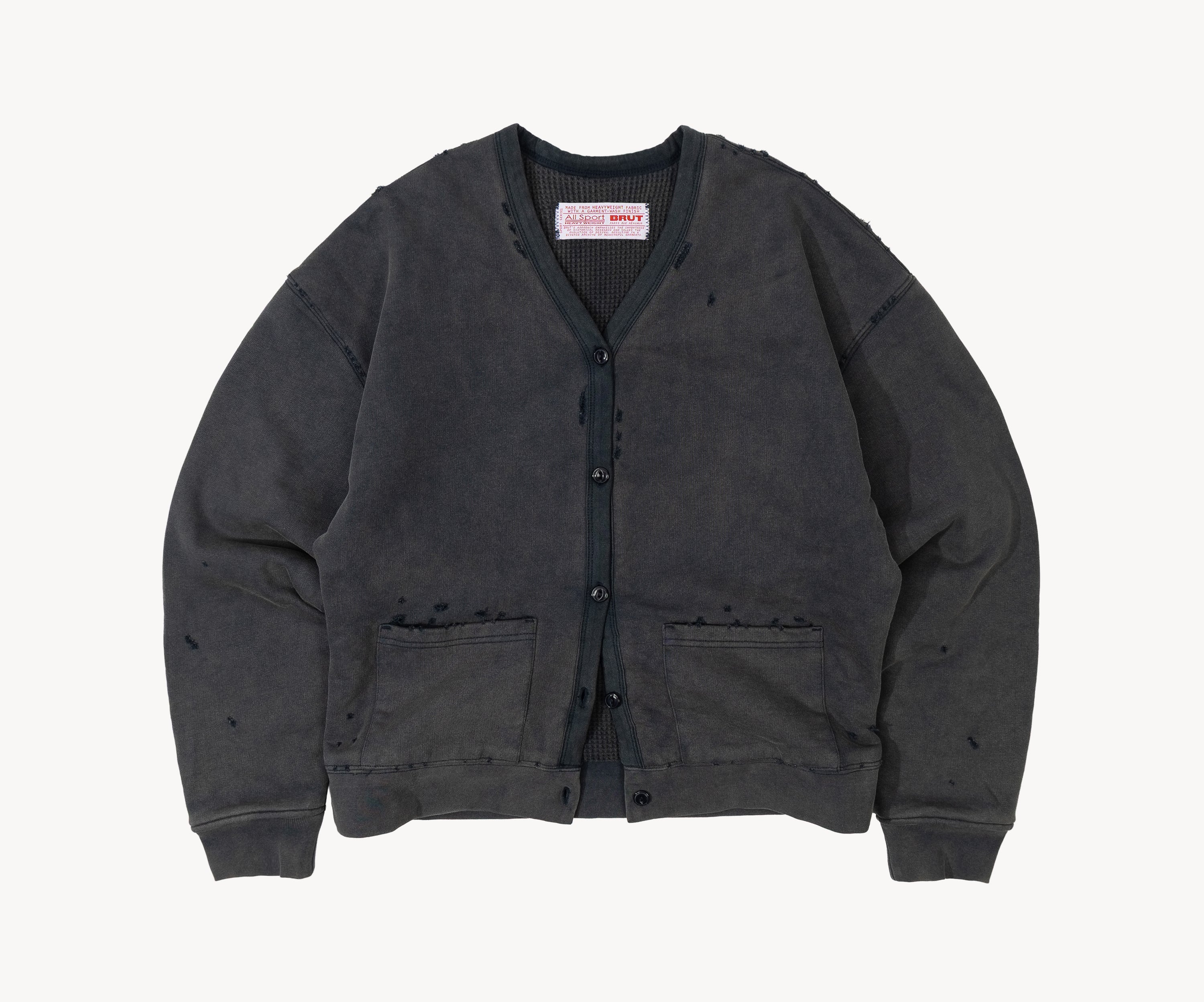 THE RAGGED CARDIGAN Sweatshirts X-SMALL / FADED NAVY - BRUT Clothing