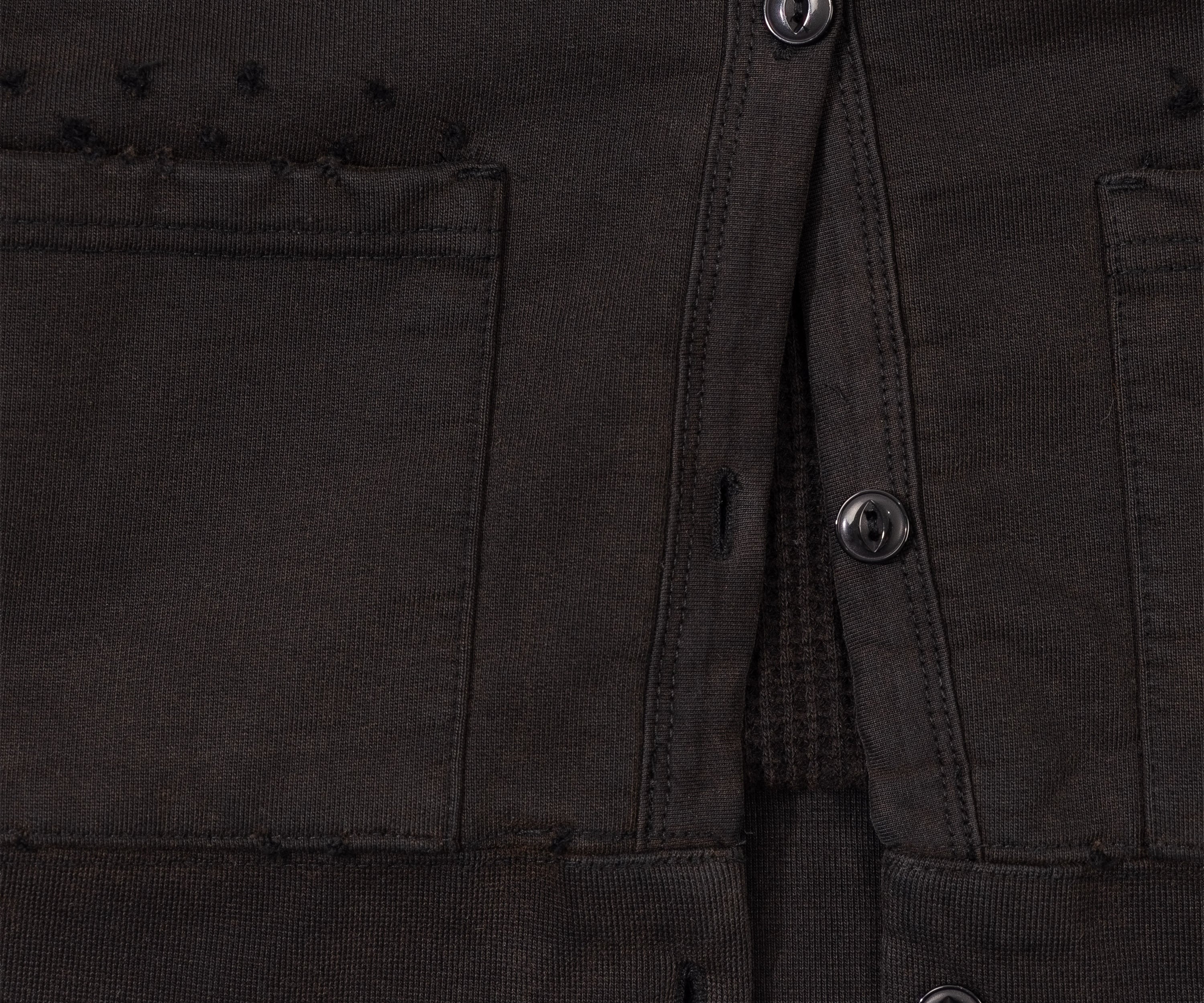 THE RAGGED CARDIGAN Sweatshirts X-SMALL / FADED BLACK - BRUT Clothing