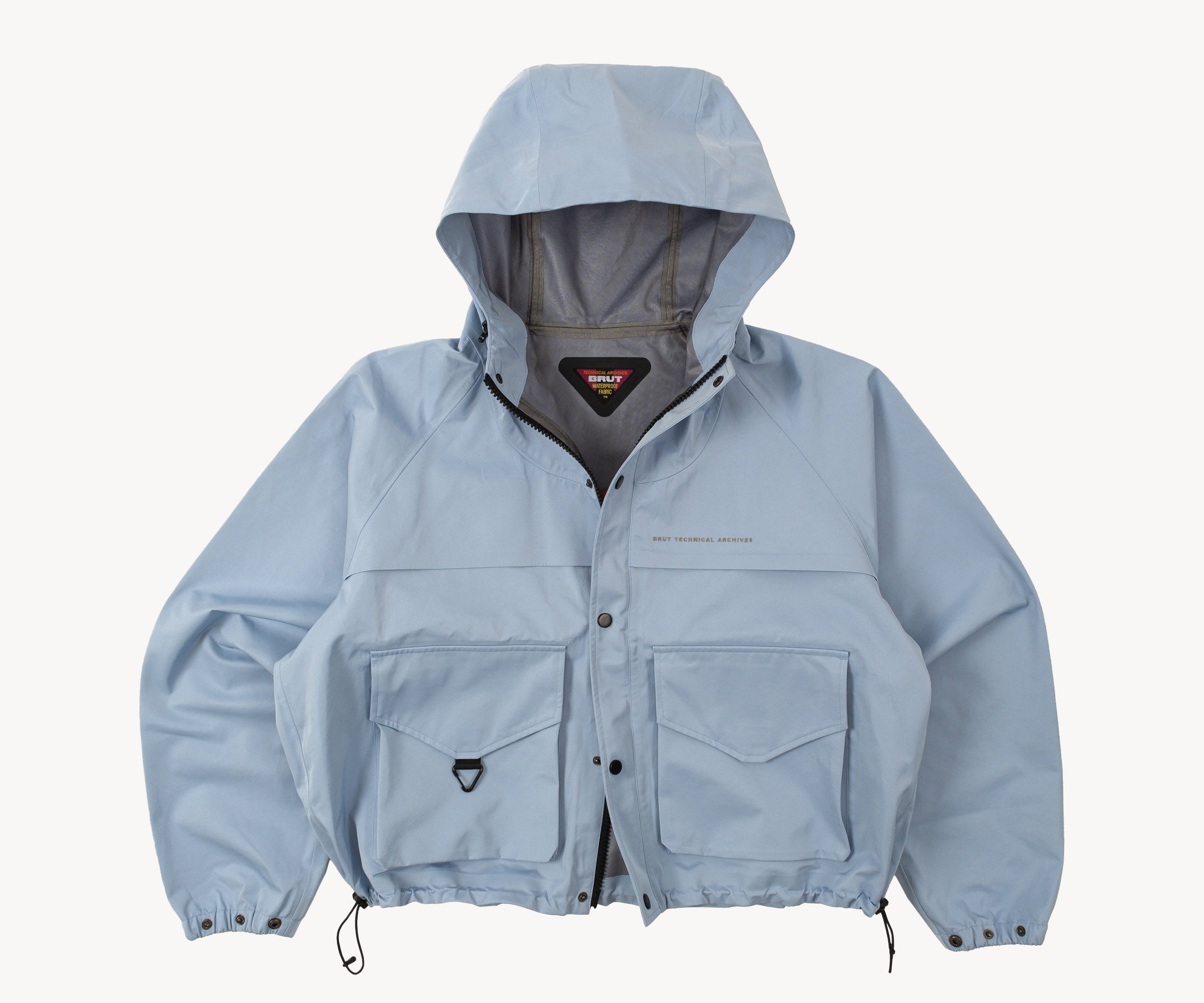 THE RAIN CROPPED JACKET Coats & Jackets X-SMALL / SKY BLUE - BRUT Clothing