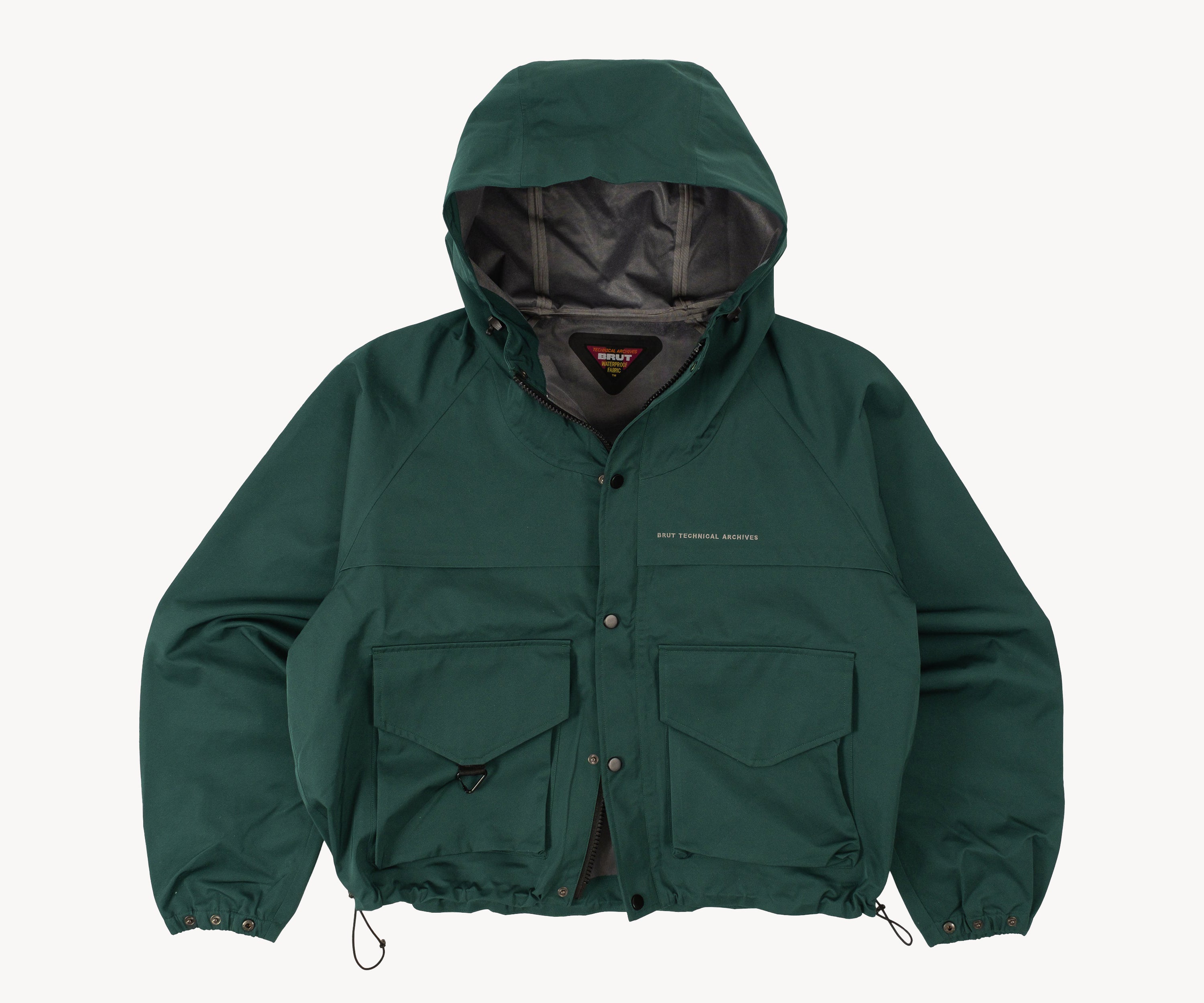 THE RAIN CROPPED JACKET Coats & Jackets X-SMALL / FOREST GREEN - BRUT Clothing