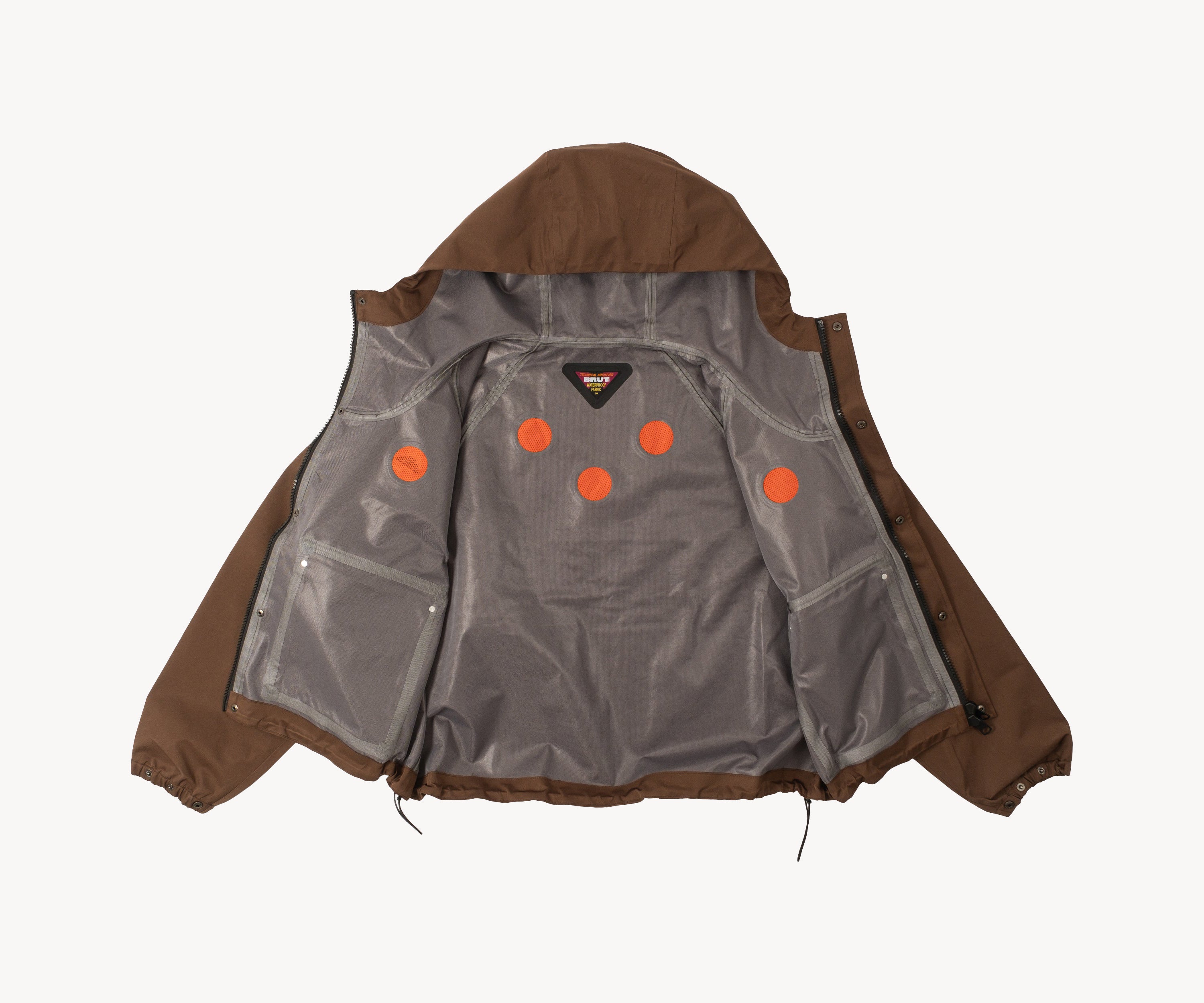 THE RAIN CROPPED JACKET Coats & Jackets X-SMALL / BROWN - BRUT Clothing