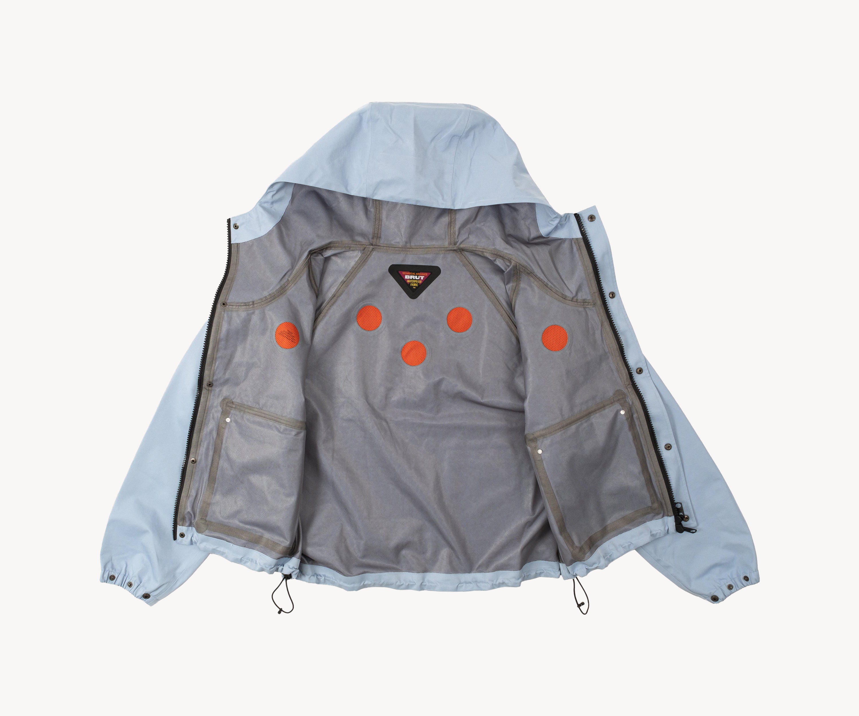 THE RAIN CROPPED JACKET Coats & Jackets X-SMALL / SKY BLUE - BRUT Clothing
