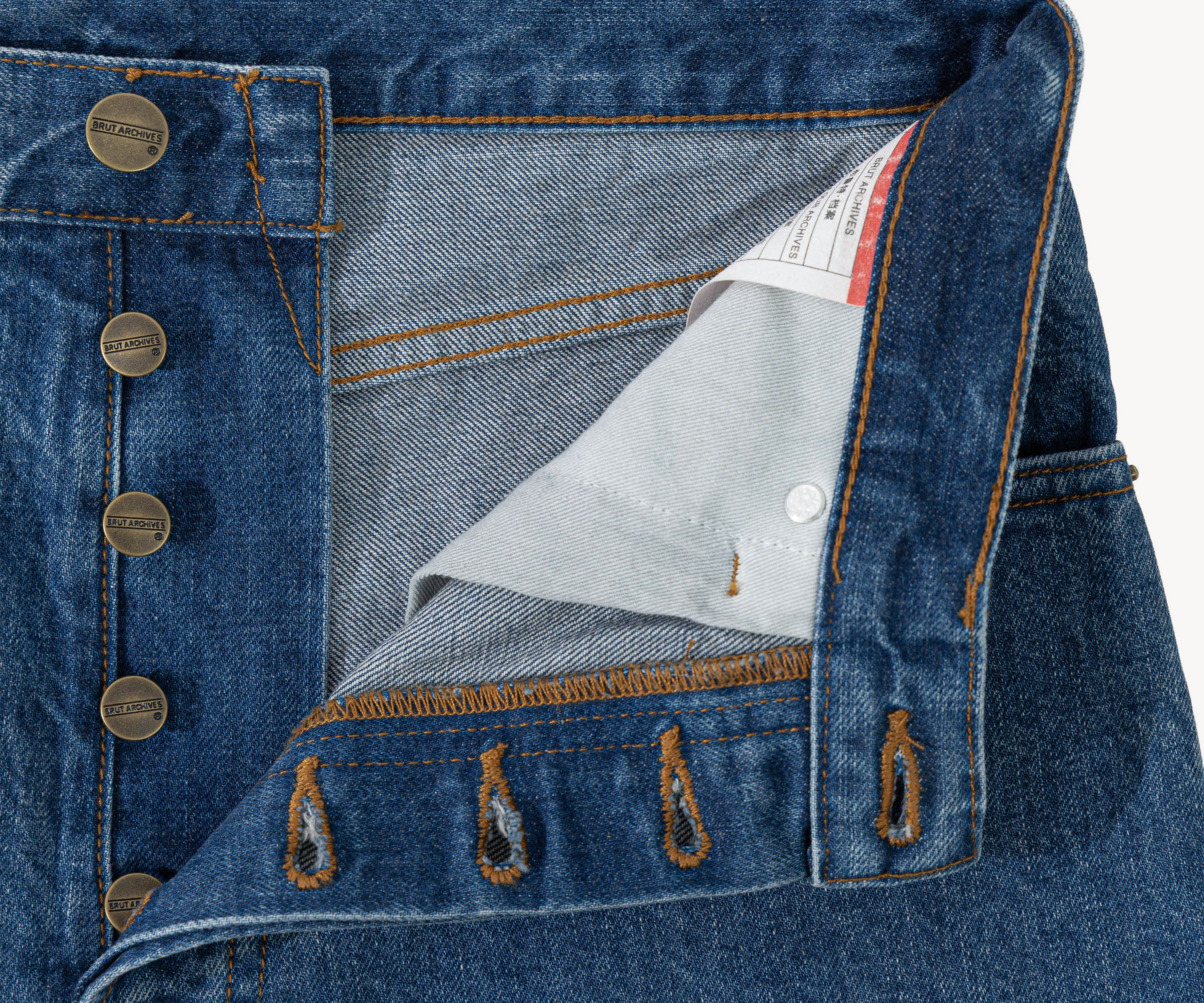 THE REGULAR DENIM Pants US26 / FR36 / MID BLUE - BRUT Clothing