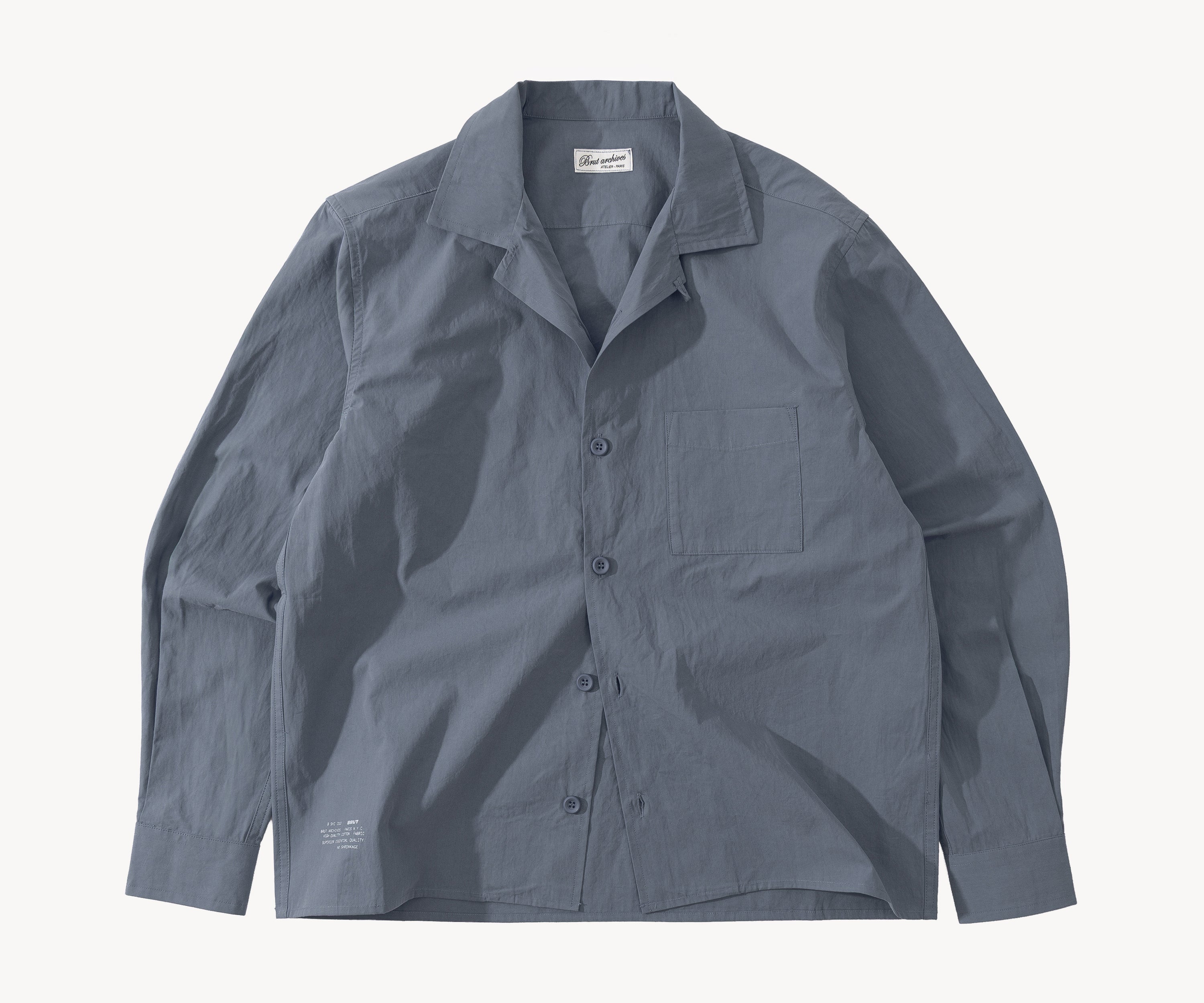 THE RETIREE POPLIN SHIRT Shirts X-SMALL / BLUE - BRUT Clothing