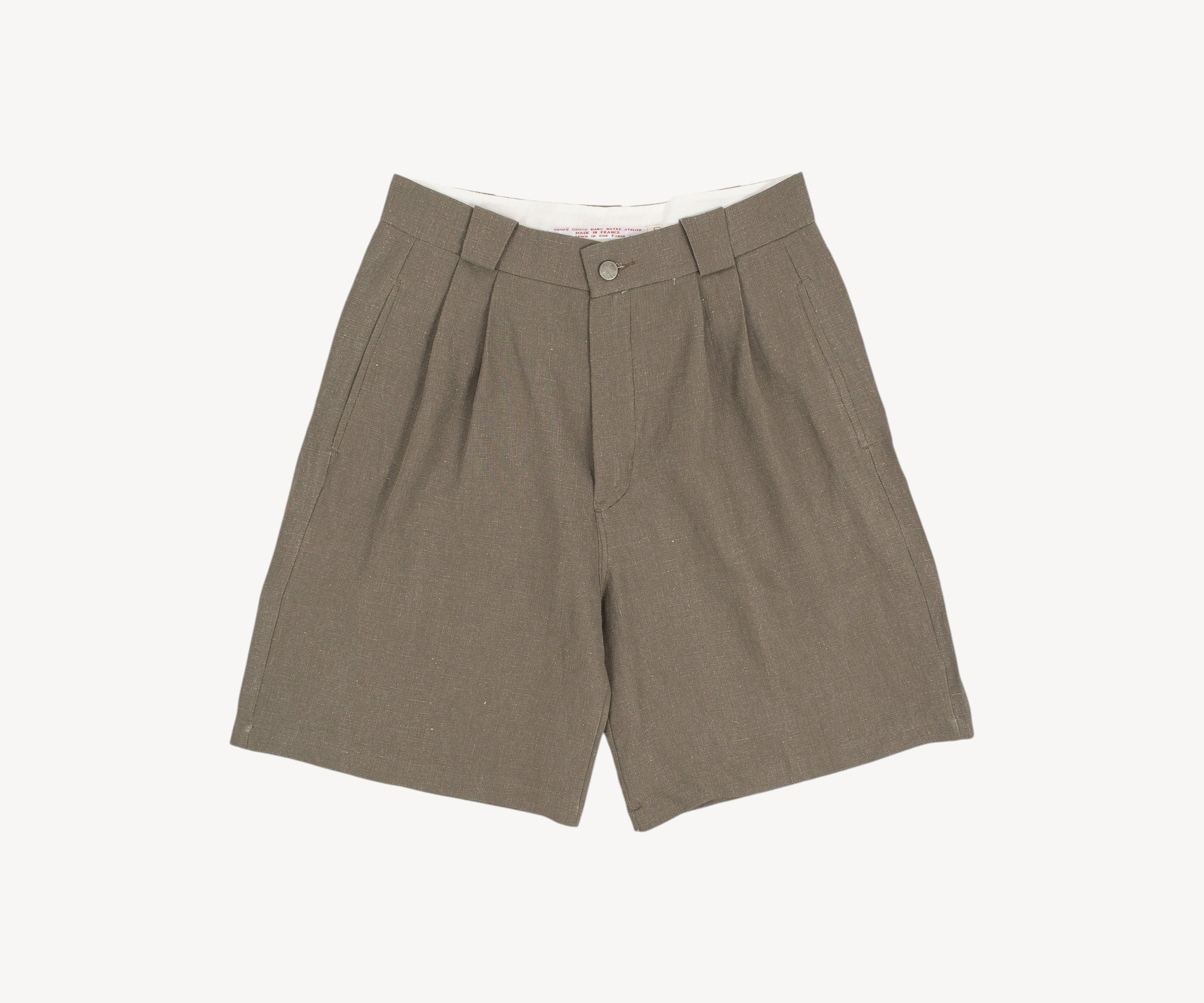 REWORK® DOUBLE PLEAT SHORTS US28 / FR38  / VERT ARDOISE - BRUT Clothing