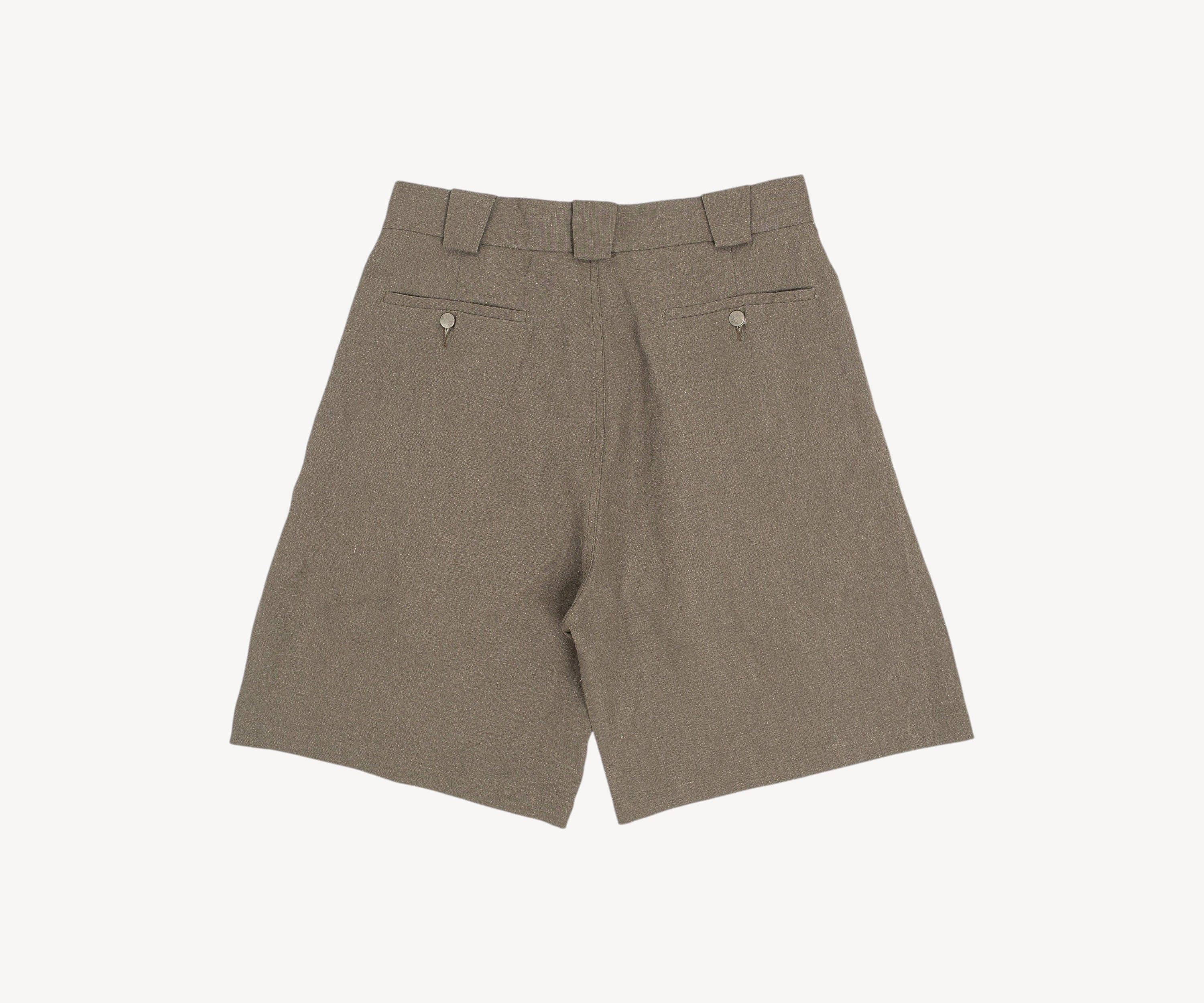REWORK® DOUBLE PLEAT SHORTS US28 / FR38  / VERT ARDOISE - BRUT Clothing