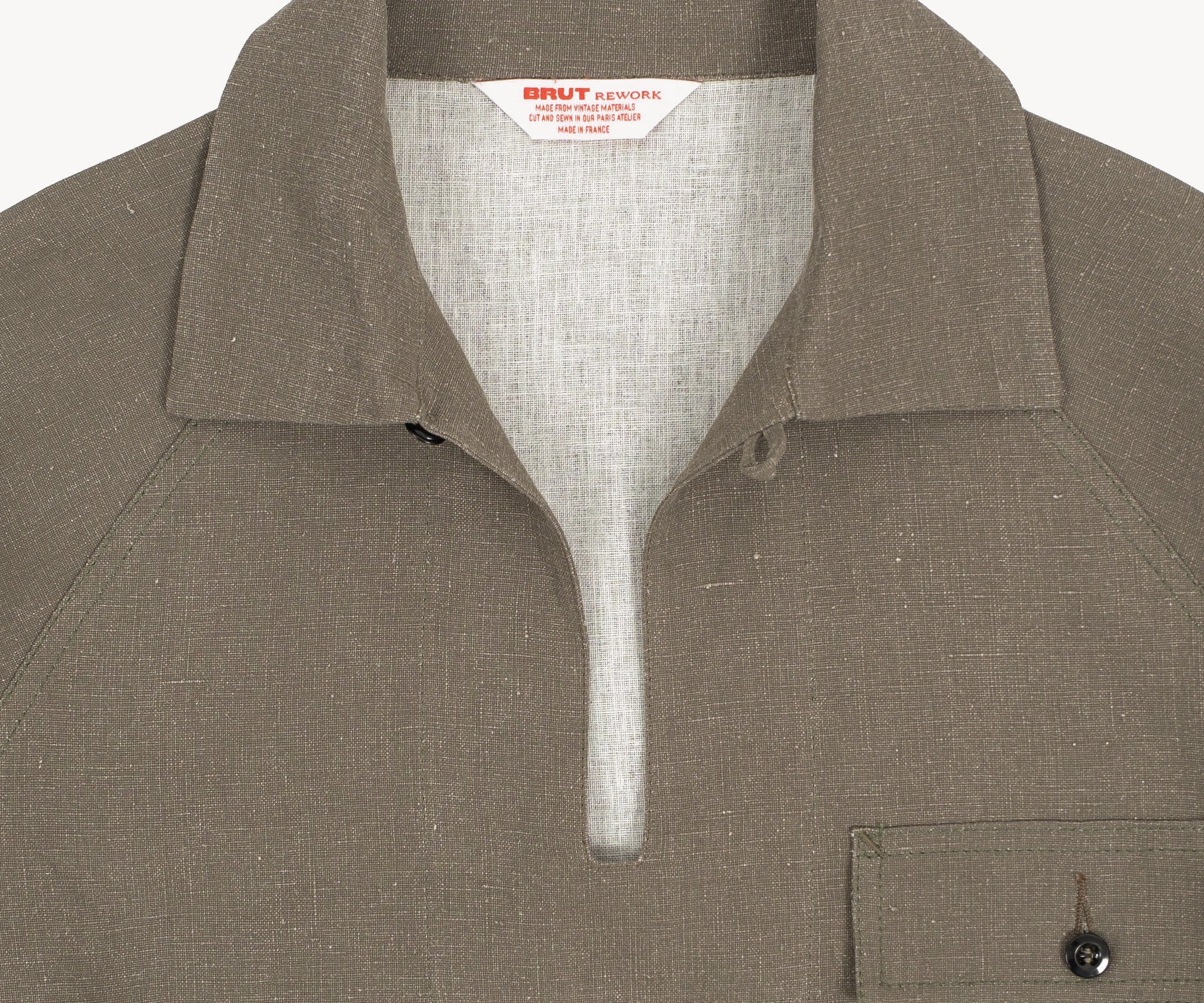 REWORK® FISHERMAN SHIRT SMALL / GRIS - BRUT Clothing