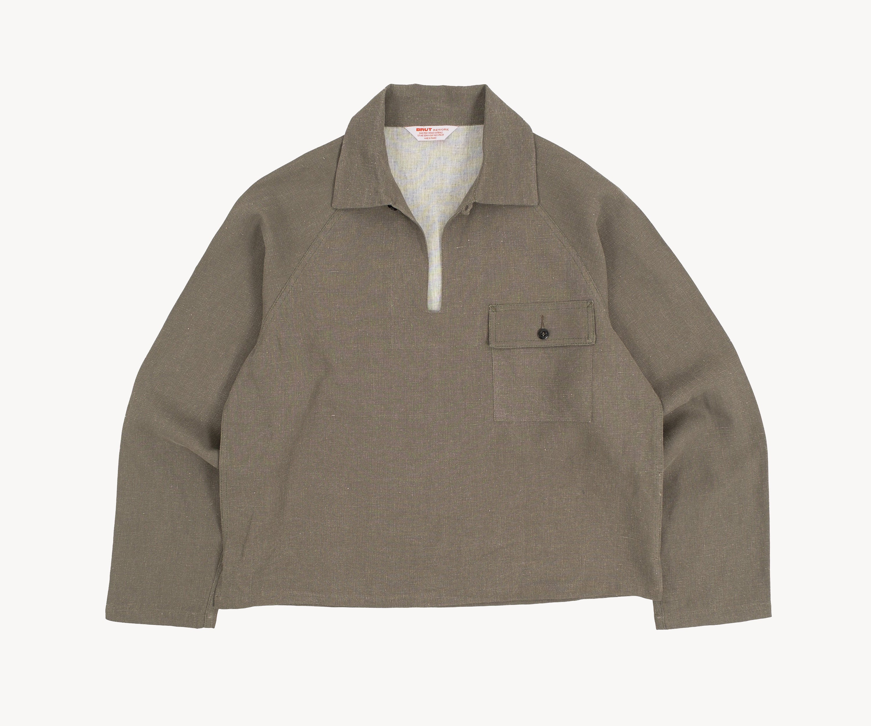 REWORK® FISHERMAN SHIRT SMALL / GRIS - BRUT Clothing