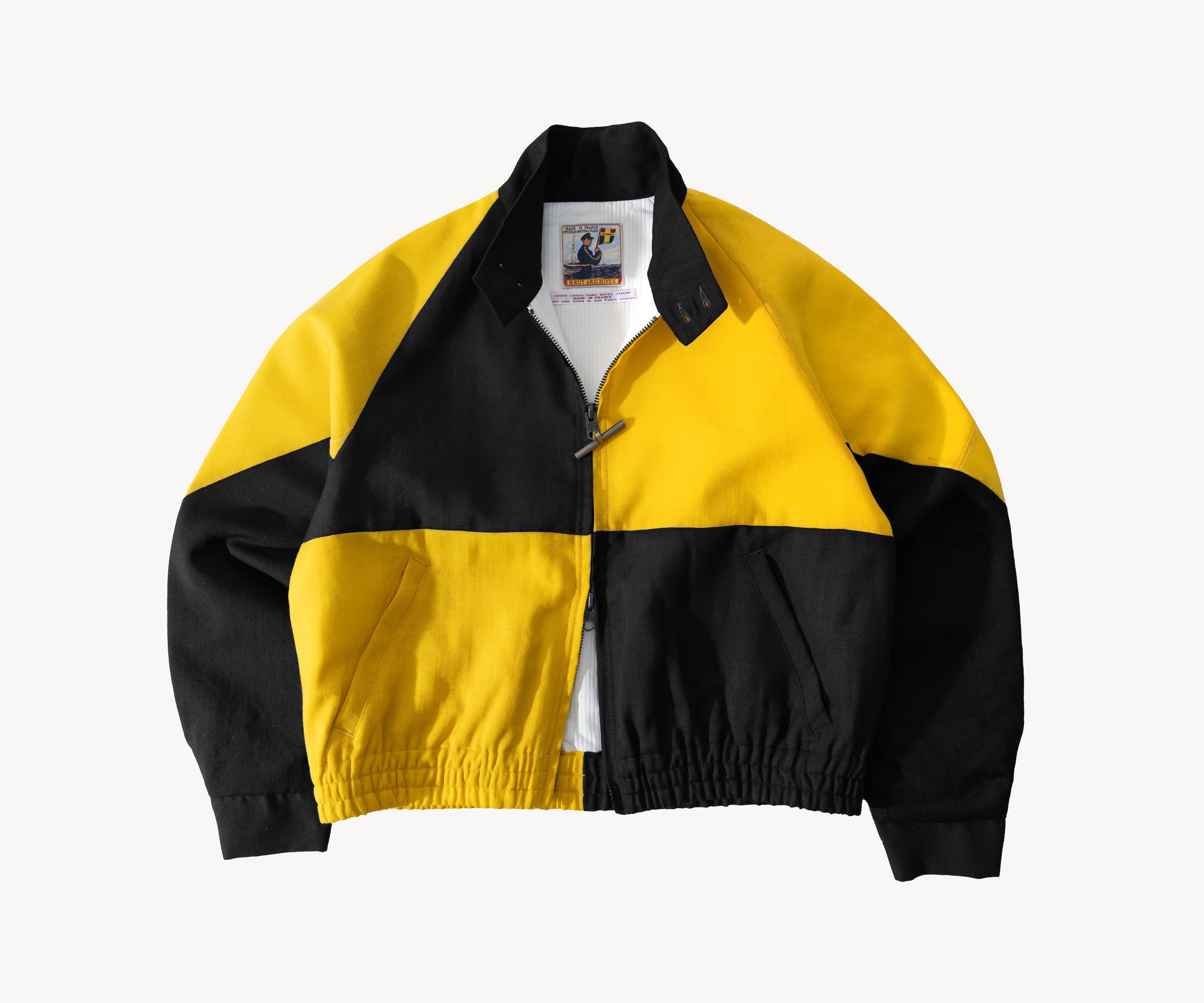 REWORK® FLAG JACKET Coats & Jackets X-SMALL / BLACK / YELLOW - BRUT Clothing
