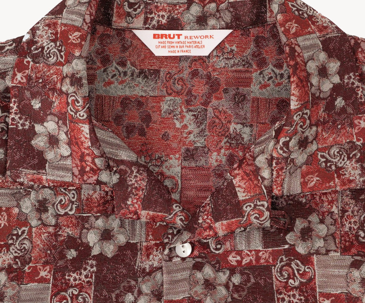 REWORK® TIE SHIRT - N° 012 Shirts SMALL / RED - BRUT Clothing