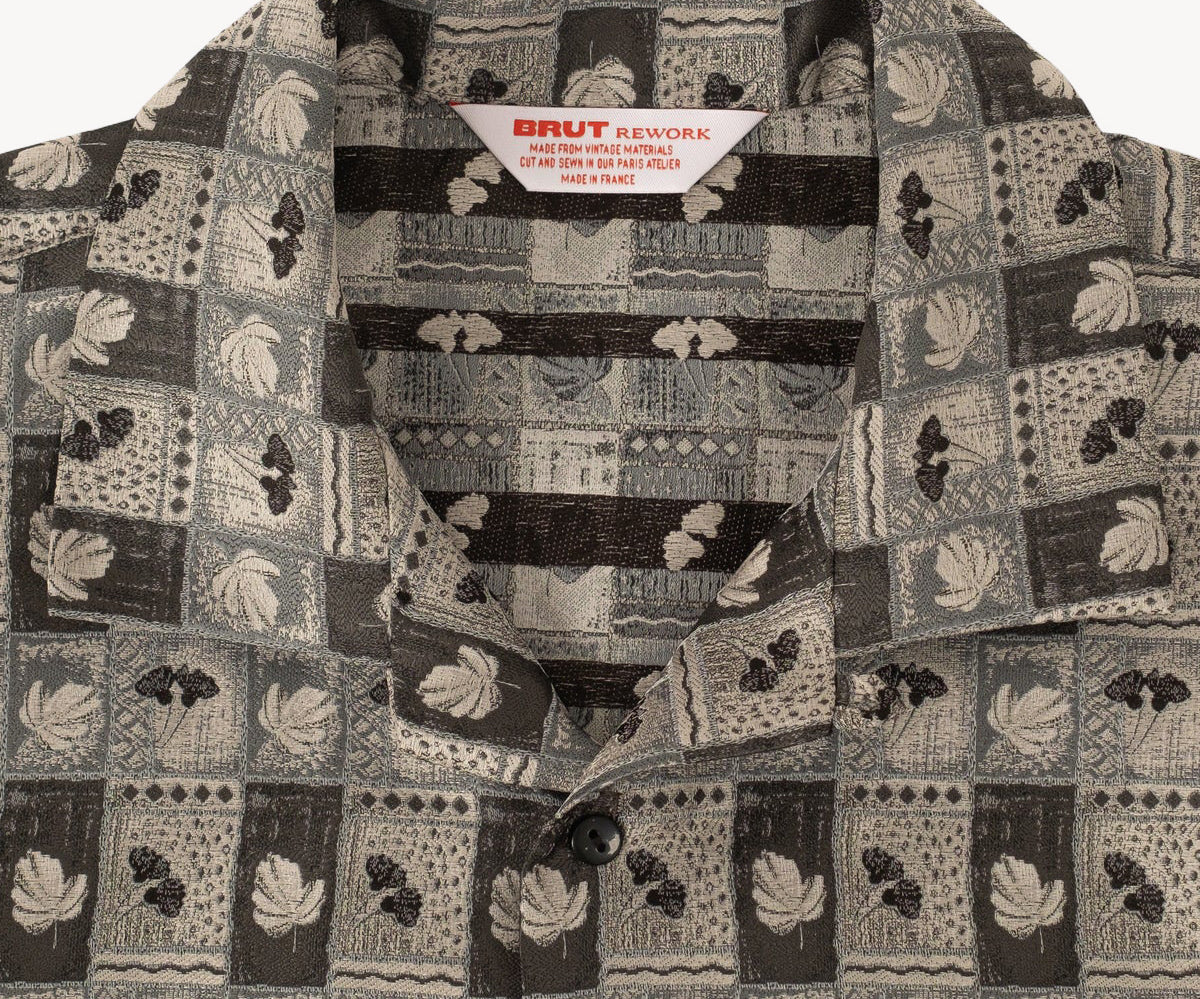 REWORK® TIE SHIRT - N° 013 Shirts SMALL / GREY - BRUT Clothing
