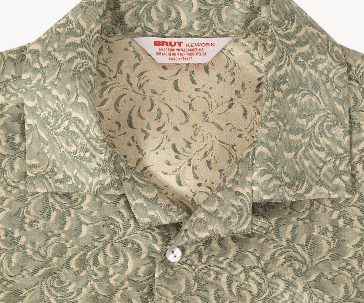 REWORK® TIE SHIRT - N° 014 Shirts SMALL / GREEN - BRUT Clothing