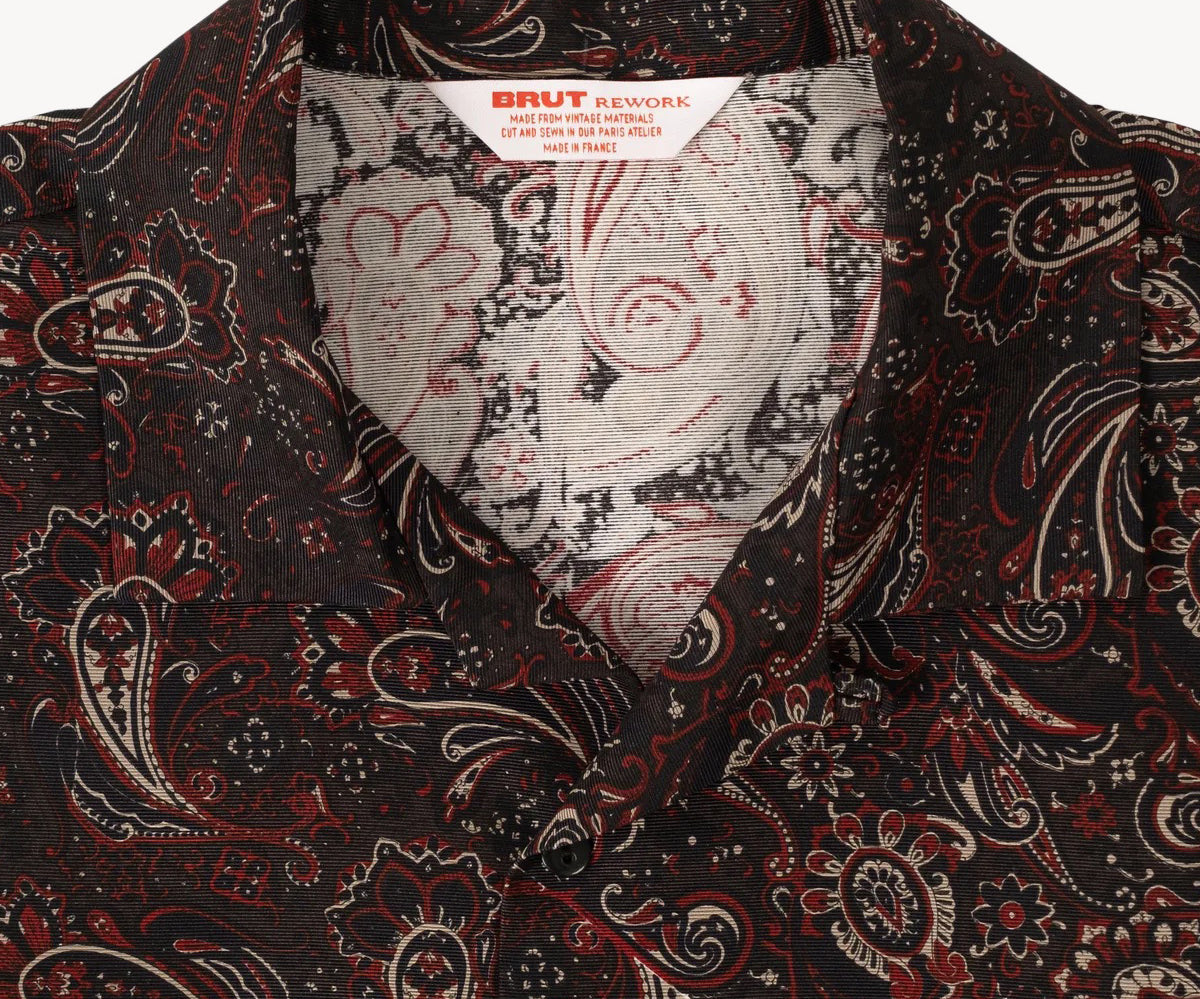 REWORK® TIE SHIRT - N° 017 Shirts SMALL / RED - BRUT Clothing