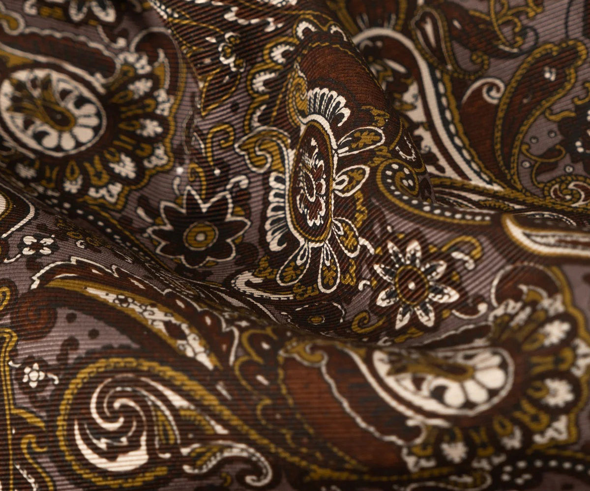REWORK® TIE SHIRT - N° 020 Chemises SMALL / MARRON - BRUT Clothing
