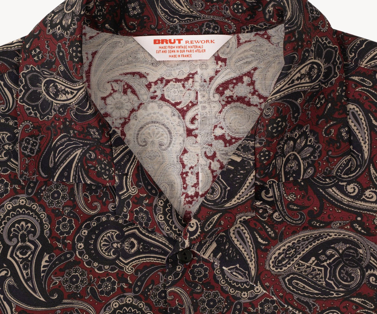 REWORK® TIE SHIRT - N° 021 Shirts SMALL / RED - BRUT Clothing