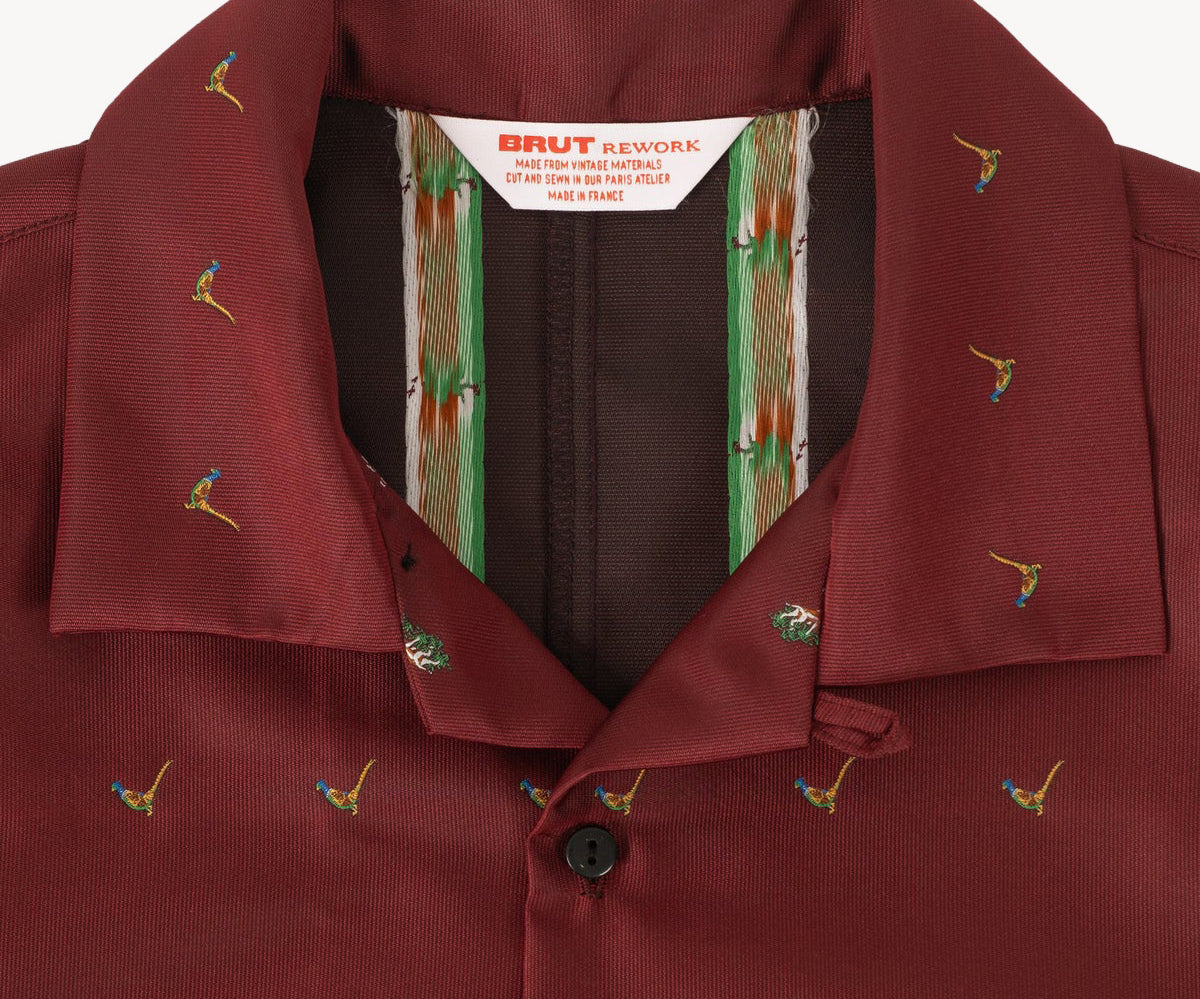REWORK® TIE SHIRT - N° 024 Shirts SMALL / RED - BRUT Clothing