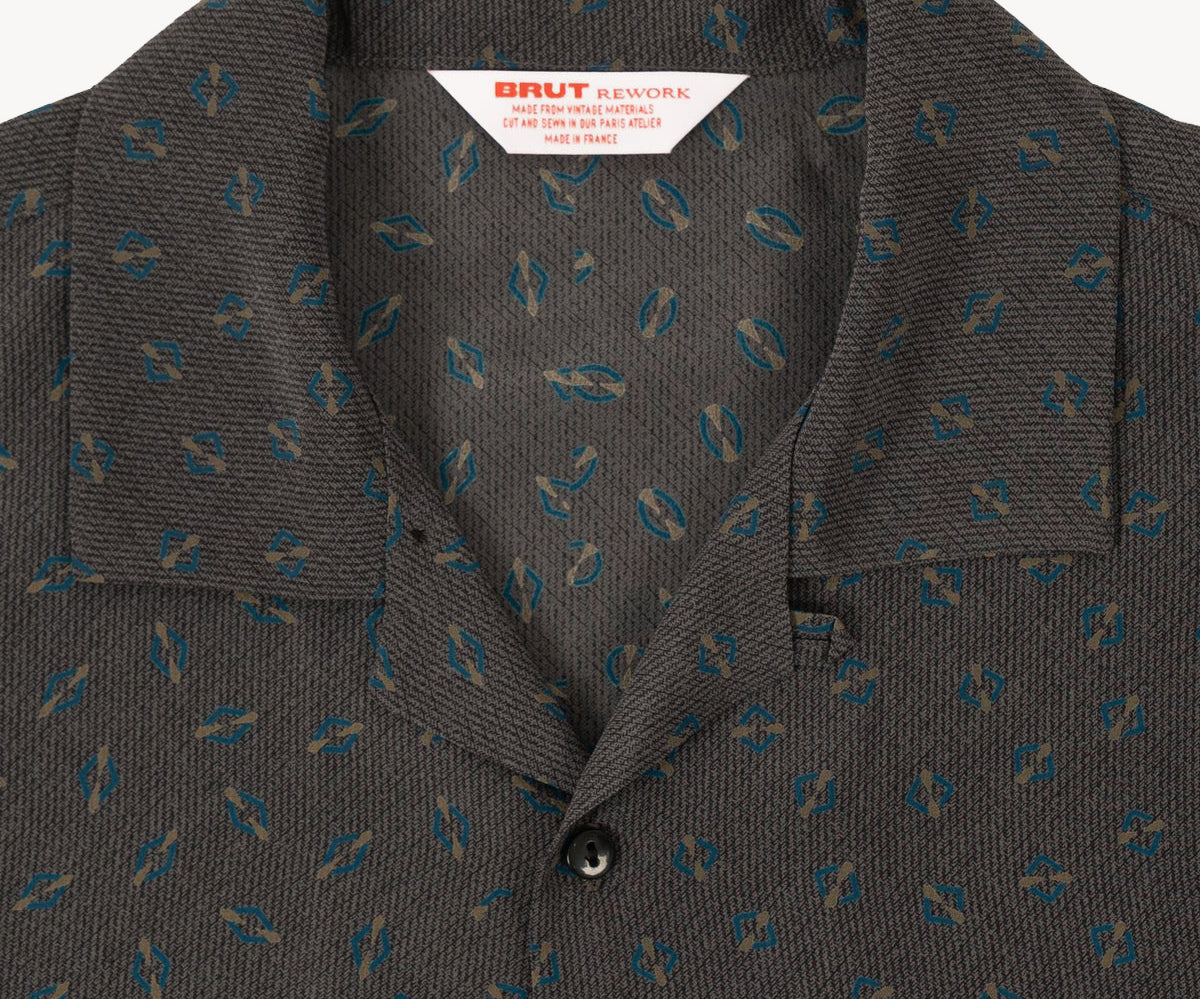 REWORK® TIE SHIRT - N° 030 Shirts SMALL / BLACK - BRUT Clothing