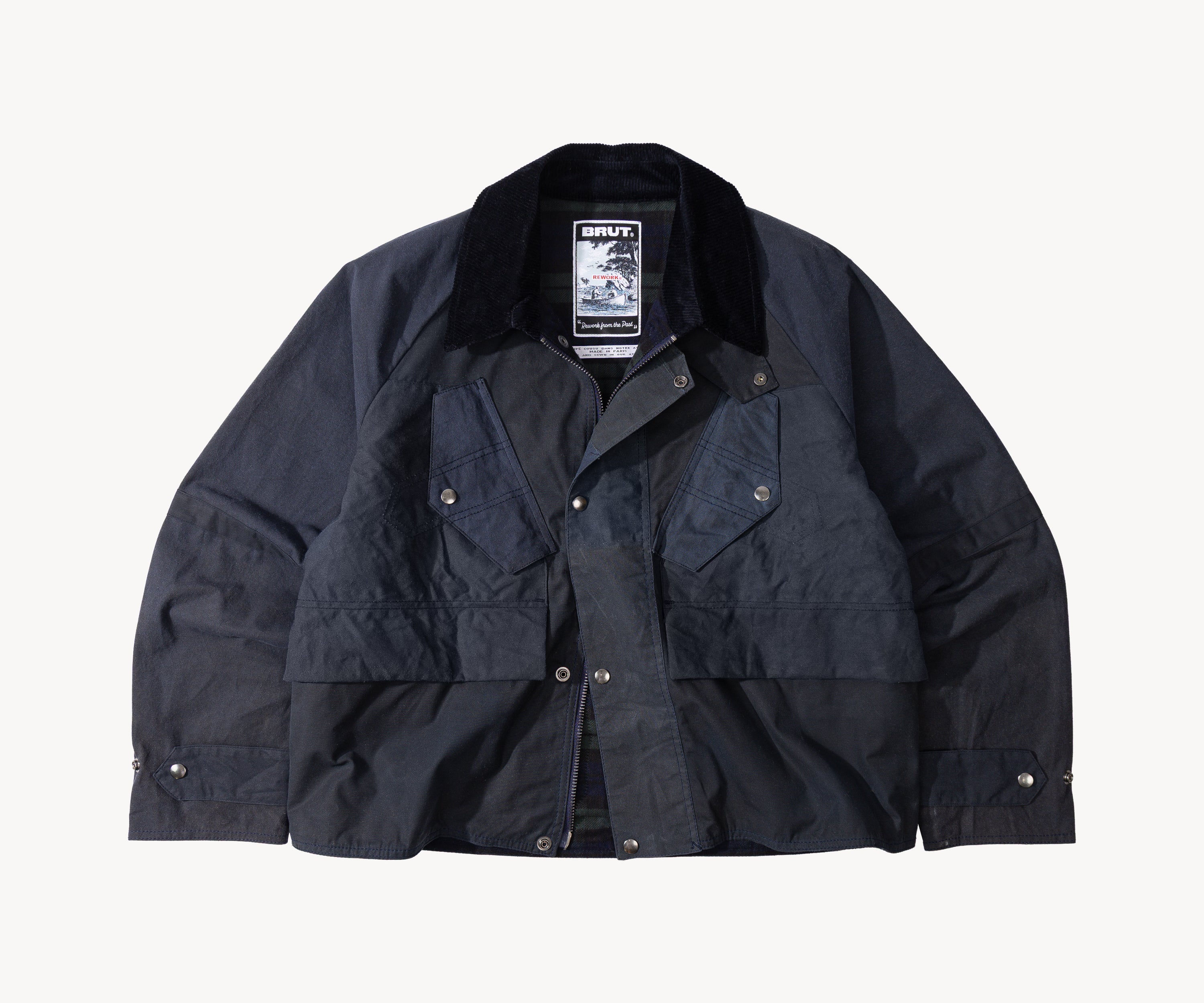 REWORK® TACTICAL WAX JACKET - N° 004 Manteaux et vestes MEDIUM / BLEU - BRUT Clothing