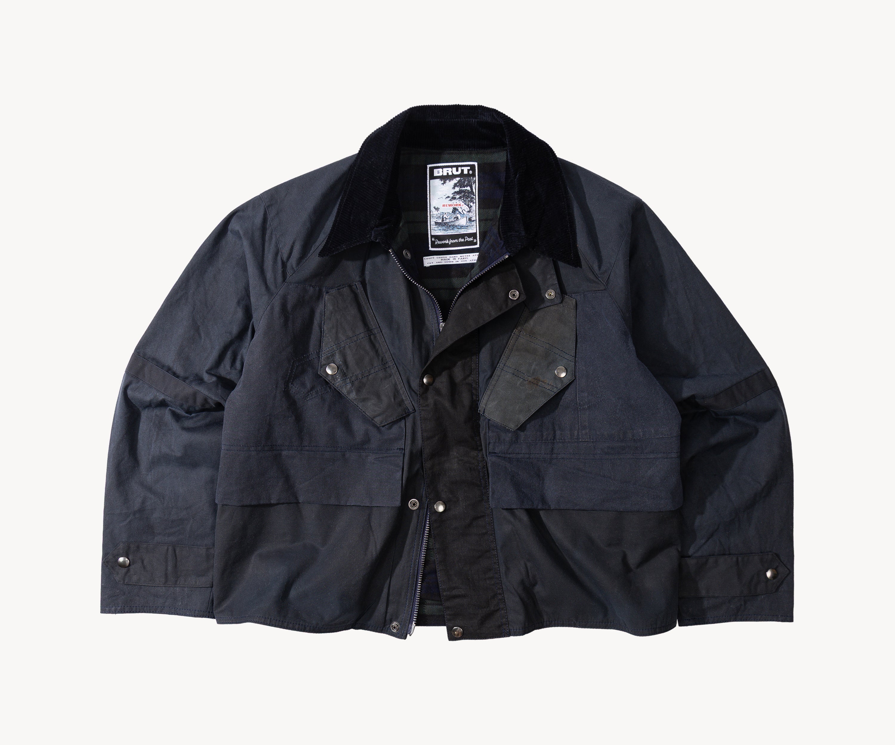 REWORK® TACTICAL WAX JACKET - N° 006 Manteaux et vestes MEDIUM / BLEU - BRUT Clothing