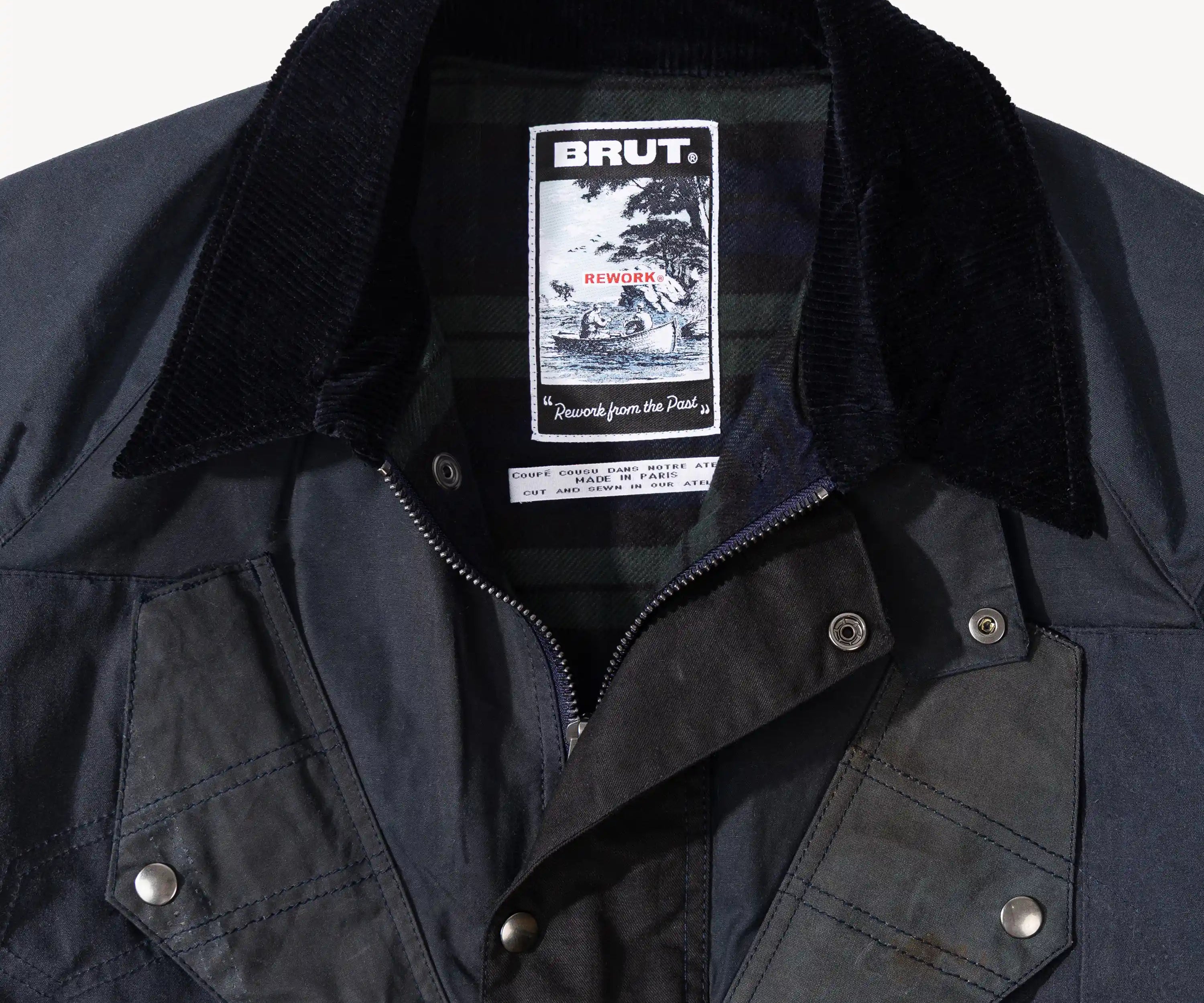 REWORK® TACTICAL WAX JACKET - N° 006 Coats & Jackets MEDIUM / BLUE - BRUT Clothing