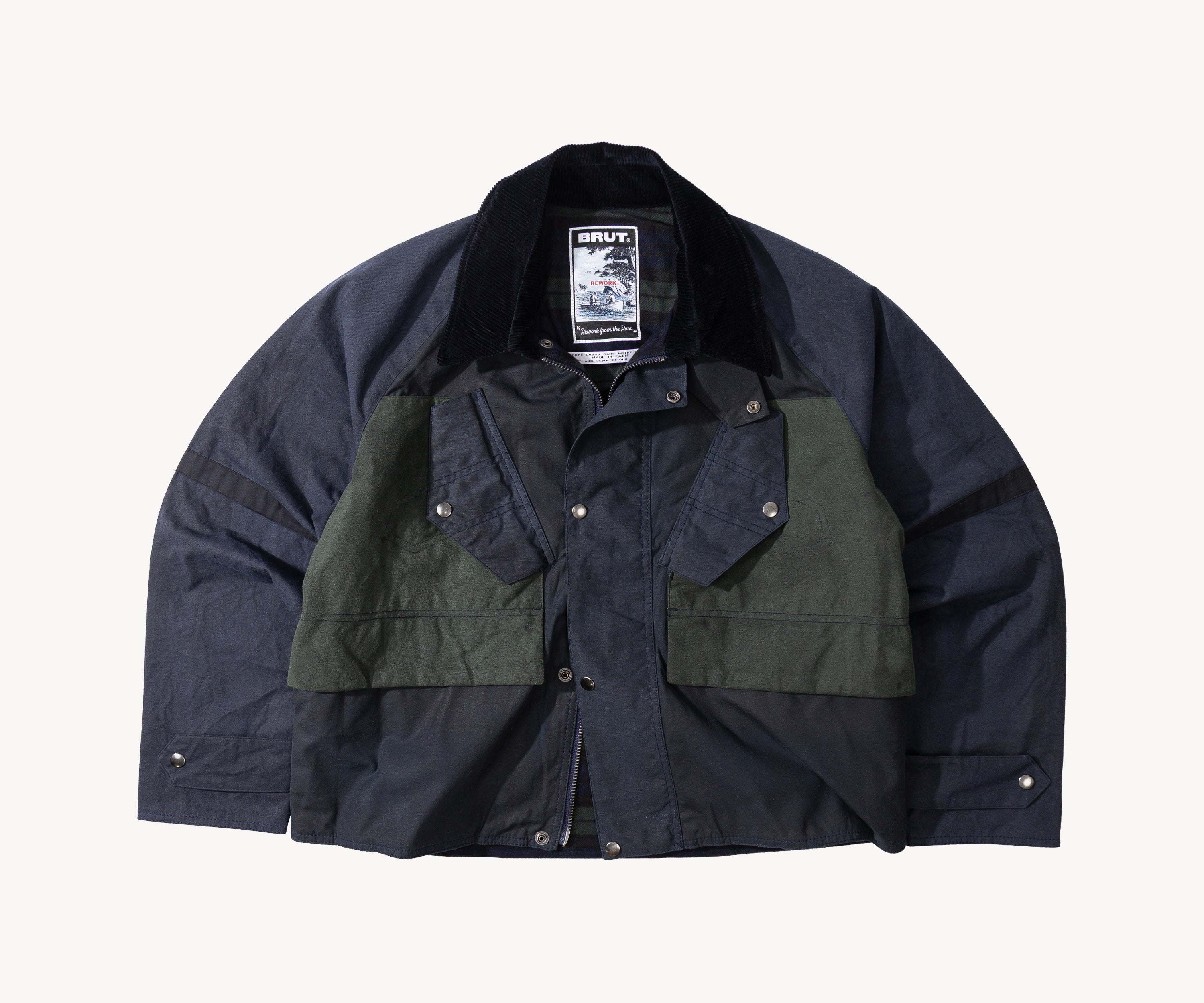 REWORK® TACTICAL WAX JACKET - N° 007 Manteaux et vestes MEDIUM / BLEU - BRUT Clothing