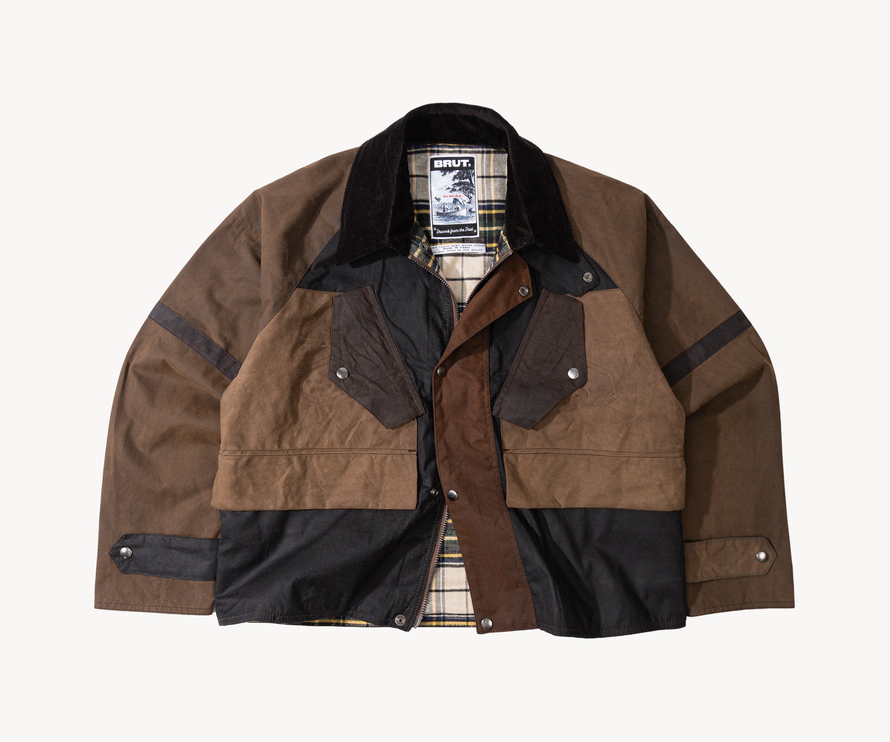 REWORK® TACTICAL WAX JACKET - N° 011 Manteaux et vestes MEDIUM / MARRON - BRUT Clothing