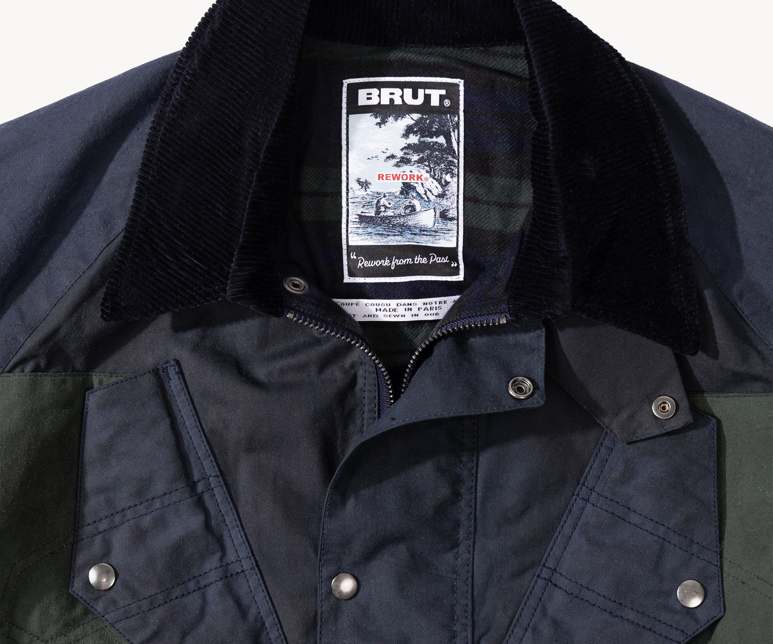 REWORK® TACTICAL WAX JACKET - N° 007 Coats & Jackets MEDIUM / BLUE - BRUT Clothing