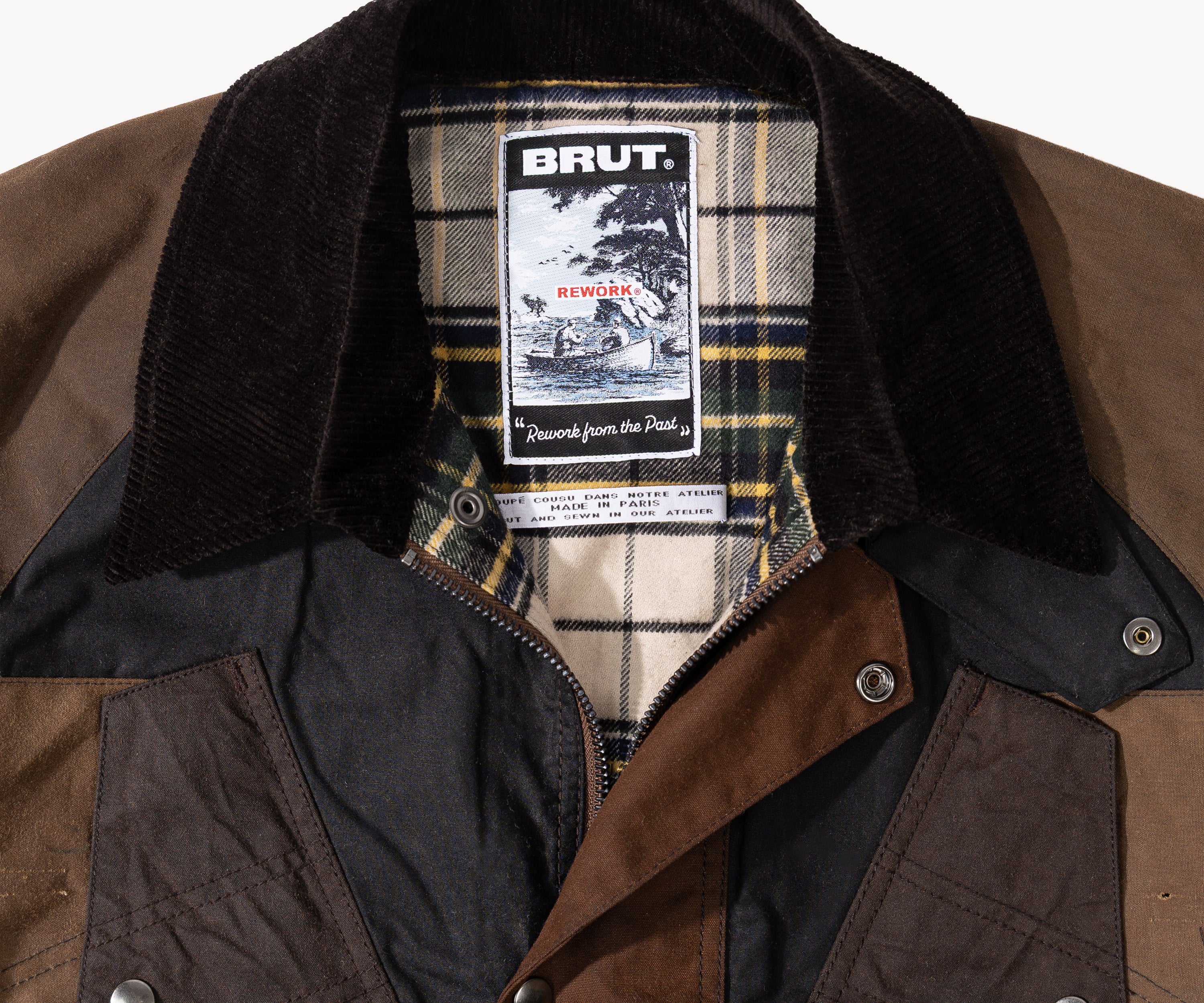 REWORK® TACTICAL WAX JACKET - N° 011 Manteaux et vestes MEDIUM / MARRON - BRUT Clothing