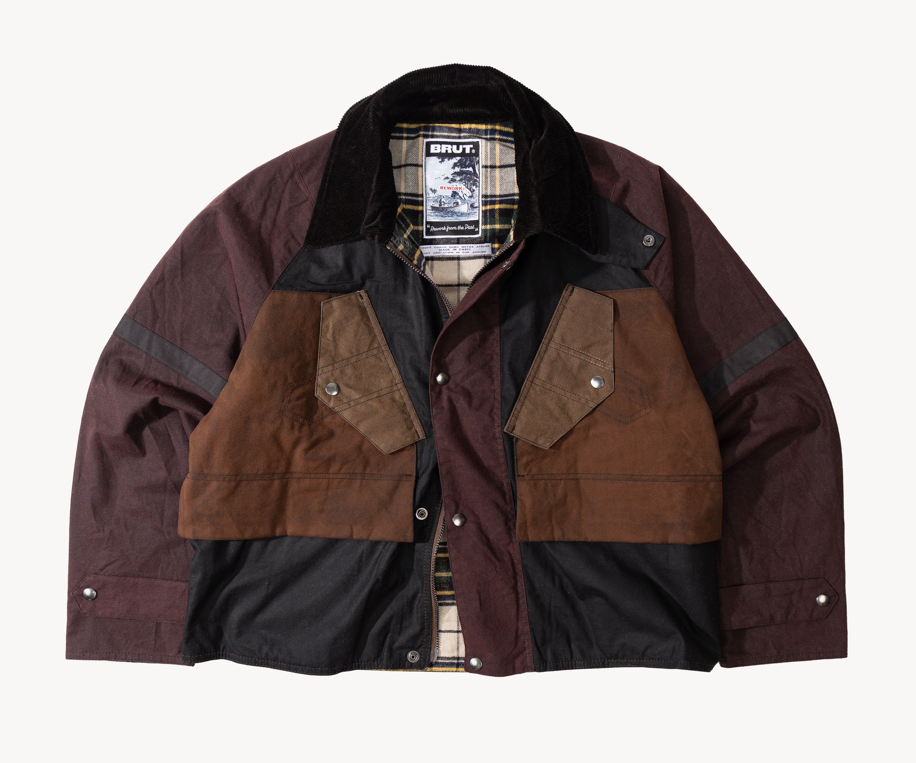 REWORK® TACTICAL WAX JACKET - N° 008 Manteaux et vestes MEDIUM / MARRON - BRUT Clothing