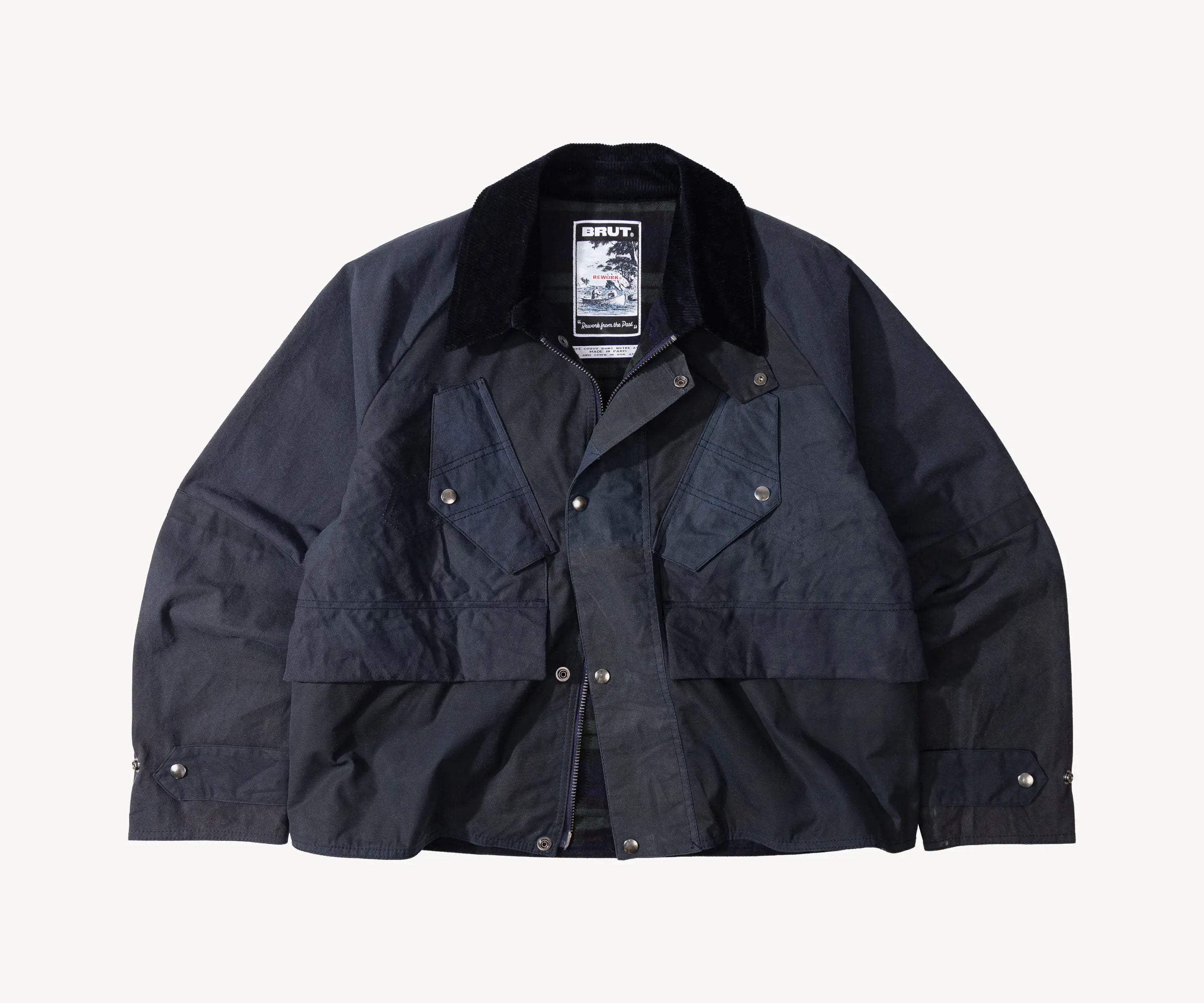 REWORK® TACTICAL WAX JACKET - N° 004 Coats & Jackets MEDIUM / BLUE - BRUT Clothing