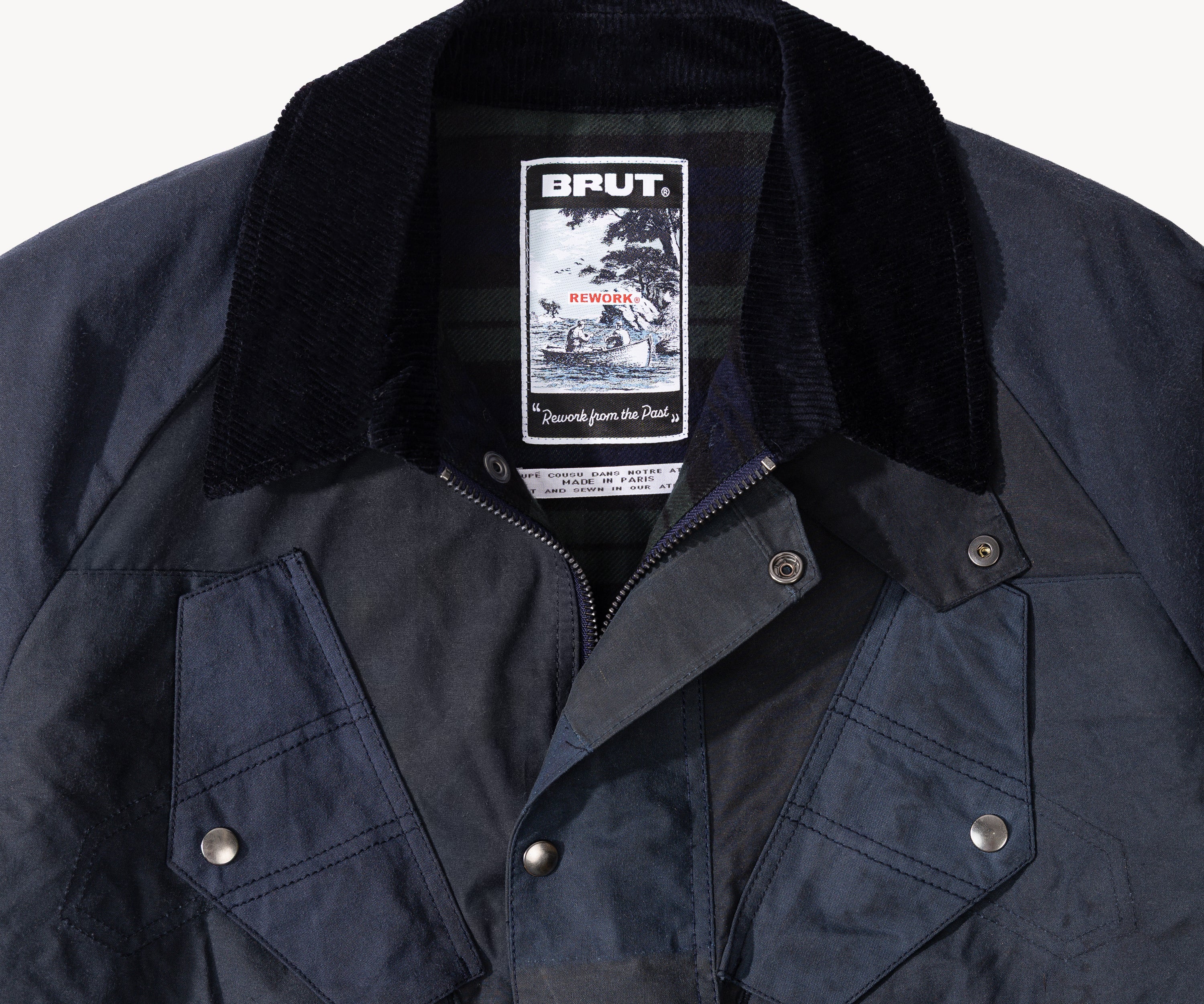 REWORK® TACTICAL WAX JACKET - N° 004 Coats & Jackets MEDIUM / BLUE - BRUT Clothing