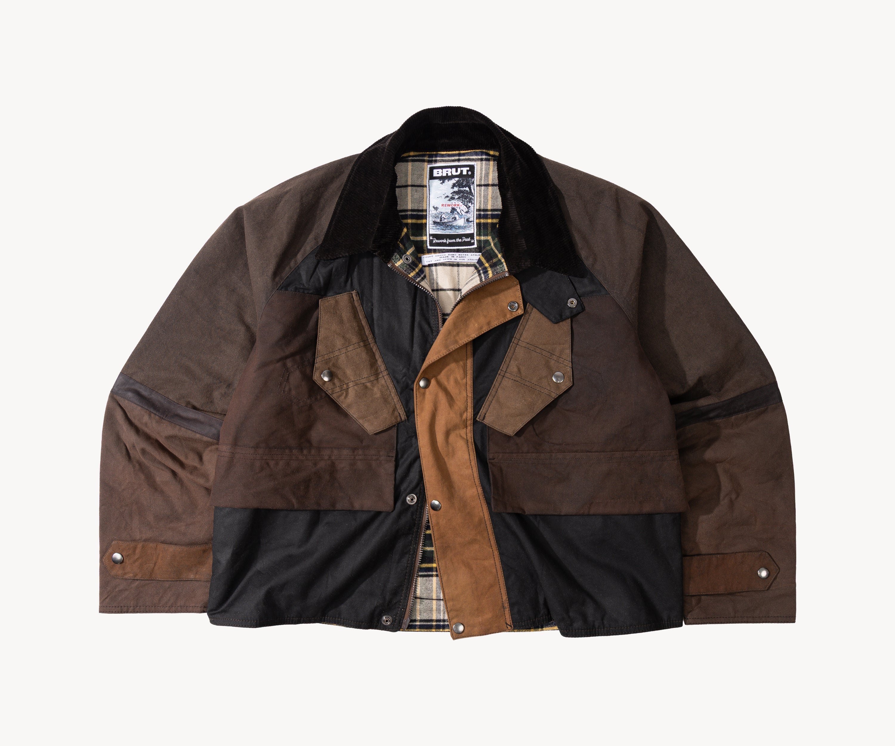 REWORK® TACTICAL WAX JACKET - N° 012 Manteaux et vestes MEDIUM / MARRON - BRUT Clothing