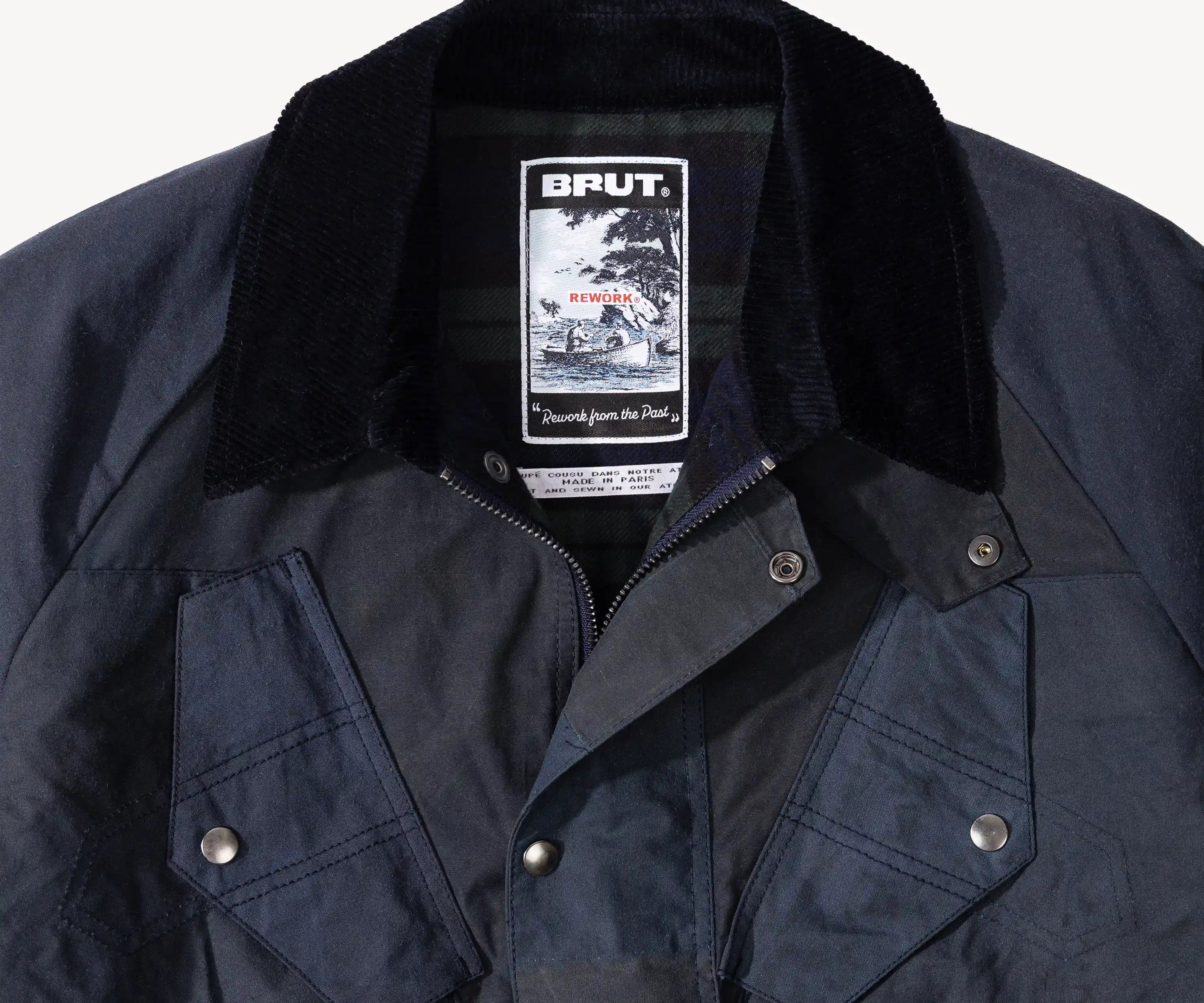 REWORK® TACTICAL WAX JACKET - N° 004 Coats & Jackets MEDIUM / BLUE - BRUT Clothing