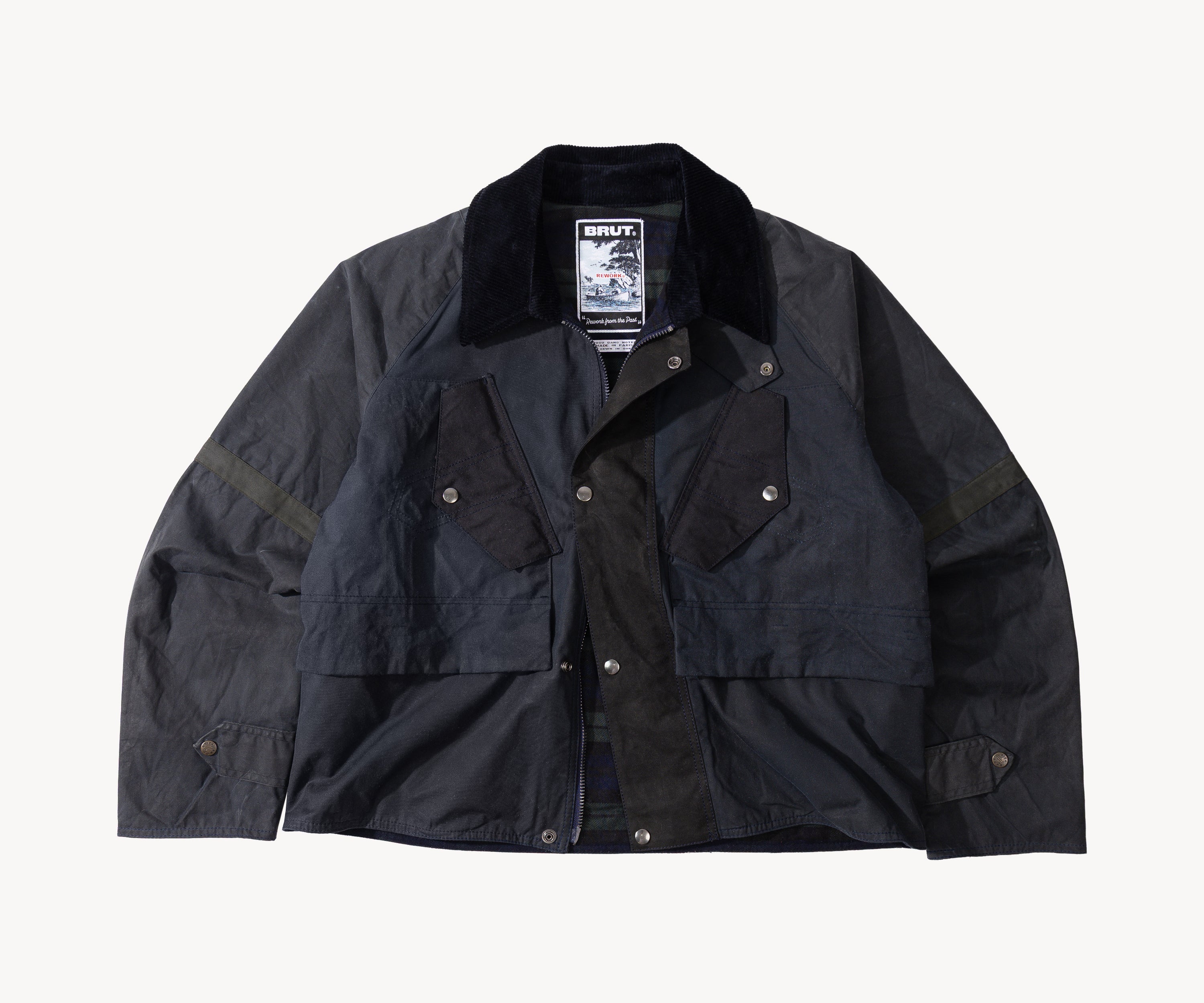 REWORK® TACTICAL WAX JACKET - N° 005 Manteaux et vestes MEDIUM / BLEU - BRUT Clothing
