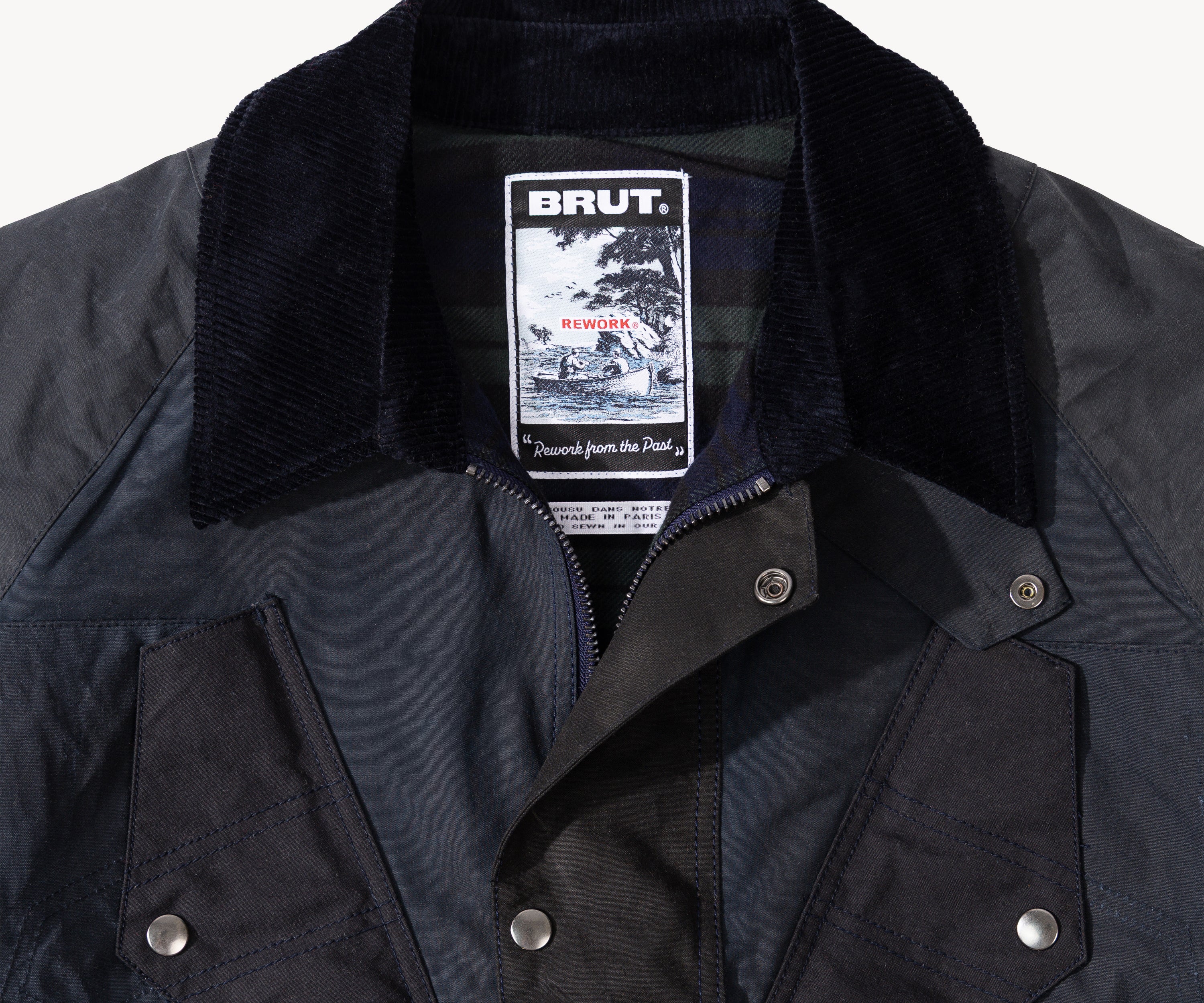 REWORK® TACTICAL WAX JACKET - N° 005 Coats & Jackets MEDIUM / BLUE - BRUT Clothing