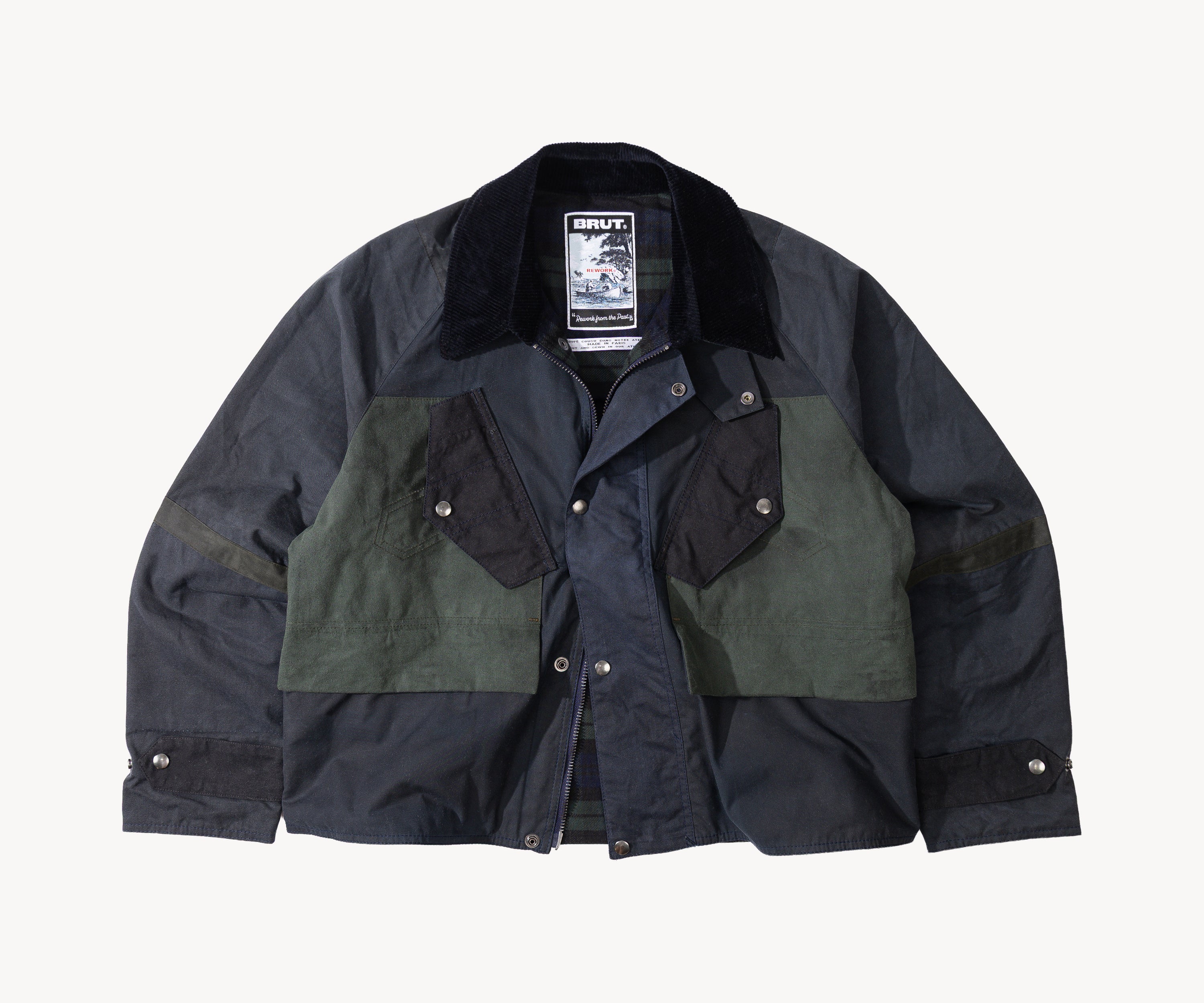 REWORK® TACTICAL WAX JACKET - N° 001 SMALL / BLEU - BRUT Clothing
