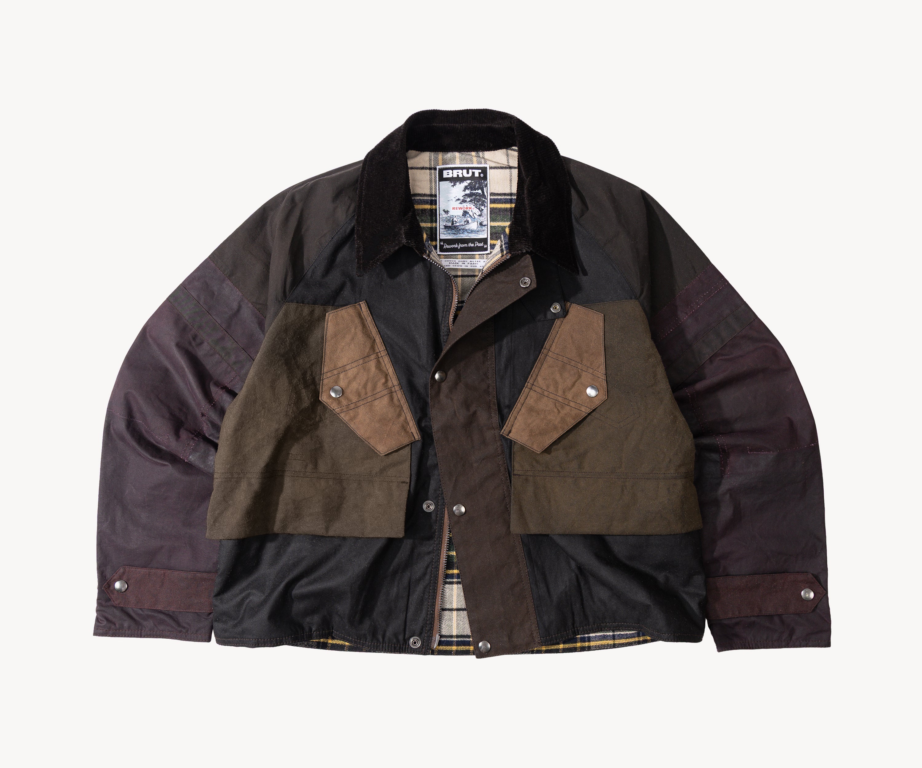 REWORK® TACTICAL WAX JACKET - N° 003 Manteaux et vestes SMALL / MARRON - BRUT Clothing