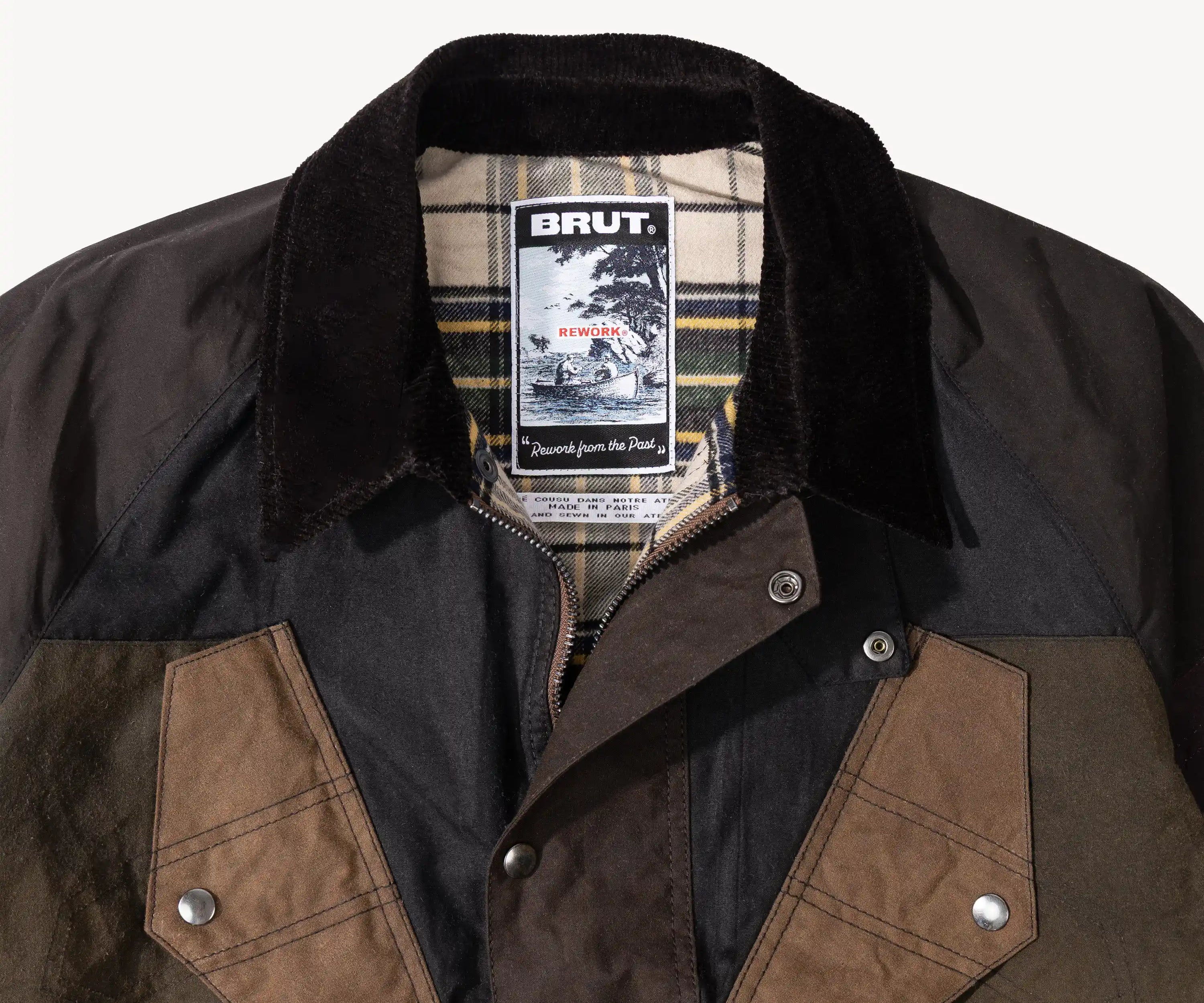 REWORK® TACTICAL WAX JACKET - N° 003 Coats & Jackets SMALL / BROWN - BRUT Clothing