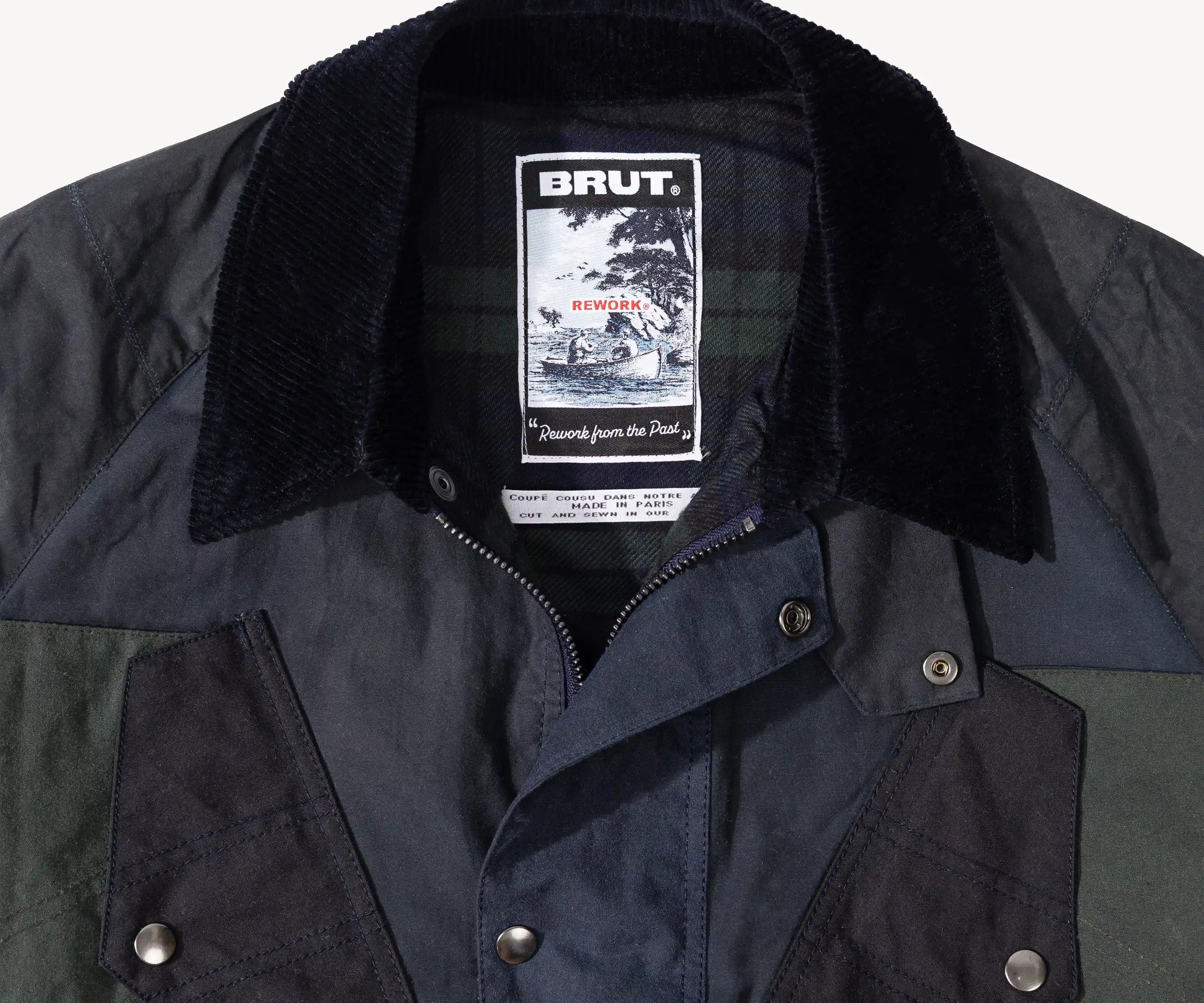 REWORK® TACTICAL WAX JACKET - N° 002 Coats & Jackets SMALL / BLUE - BRUT Clothing