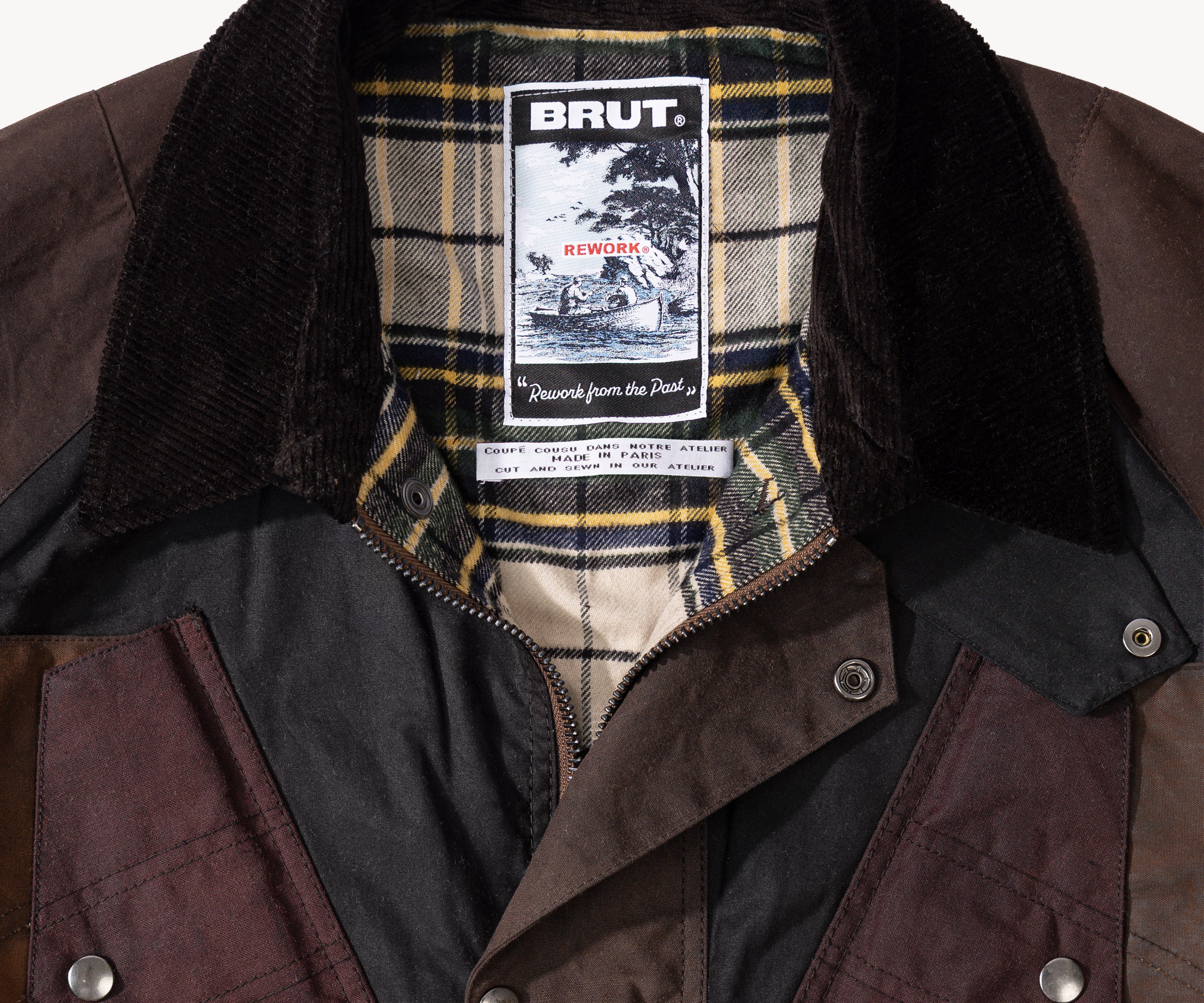 REWORK® TACTICAL WAX JACKET - N° 021 Manteaux et vestes LARGE / MARRON - BRUT Clothing