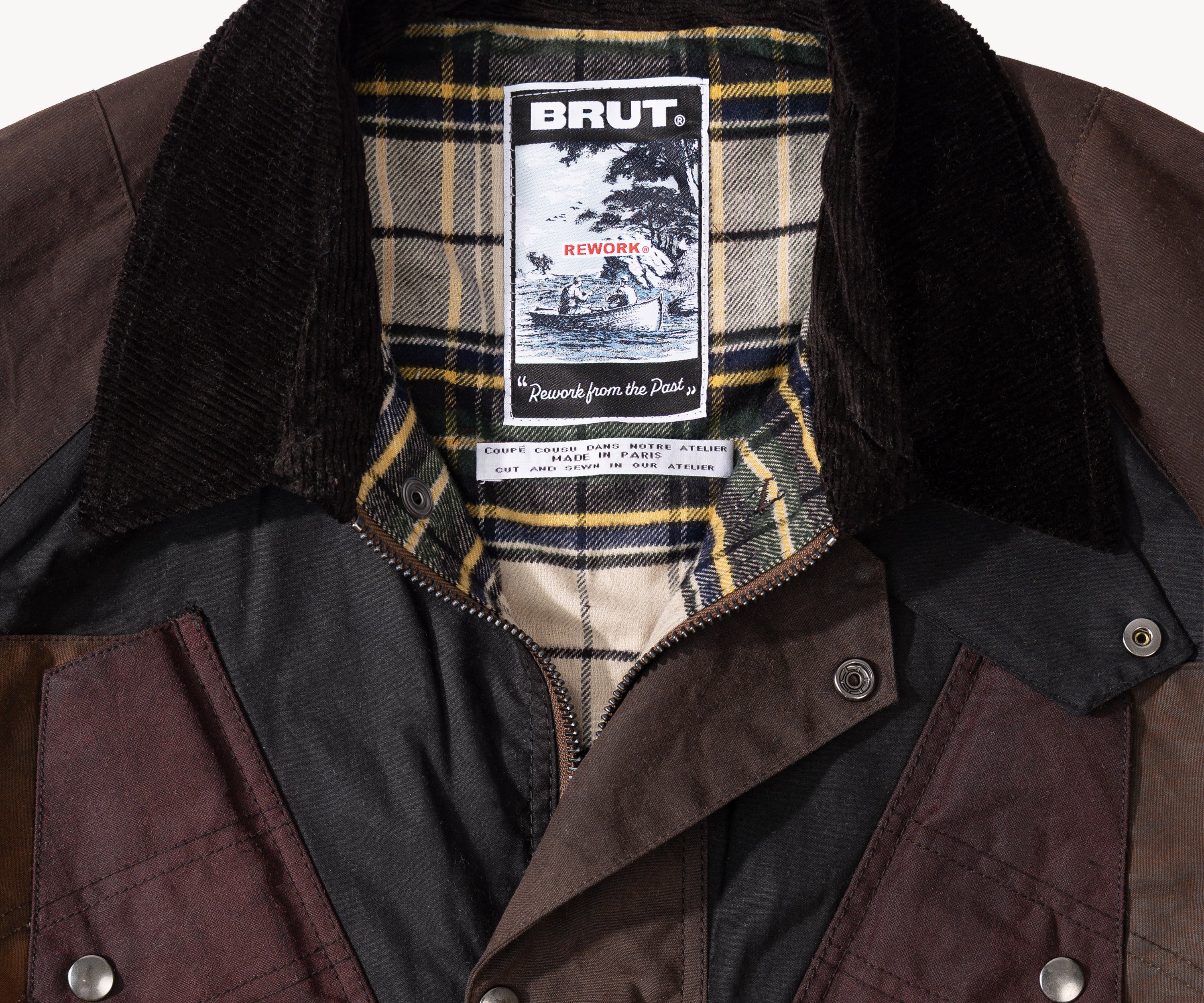 REWORK® TACTICAL WAX JACKET - N° 021 Coats & Jackets LARGE / BROWN - BRUT Clothing