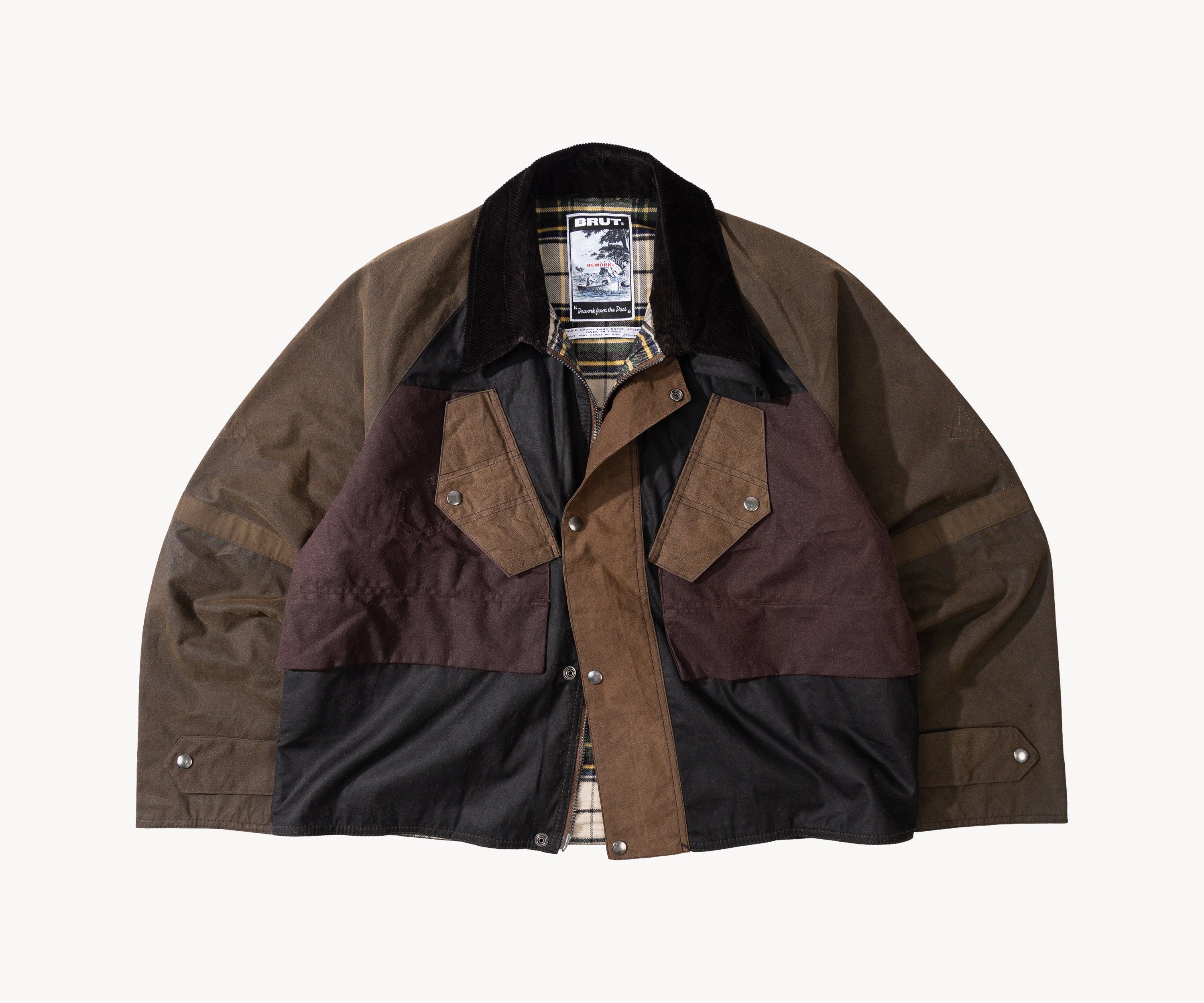REWORK® TACTICAL WAX JACKET - N° 022 Coats & Jackets LARGE / BROWN - BRUT Clothing
