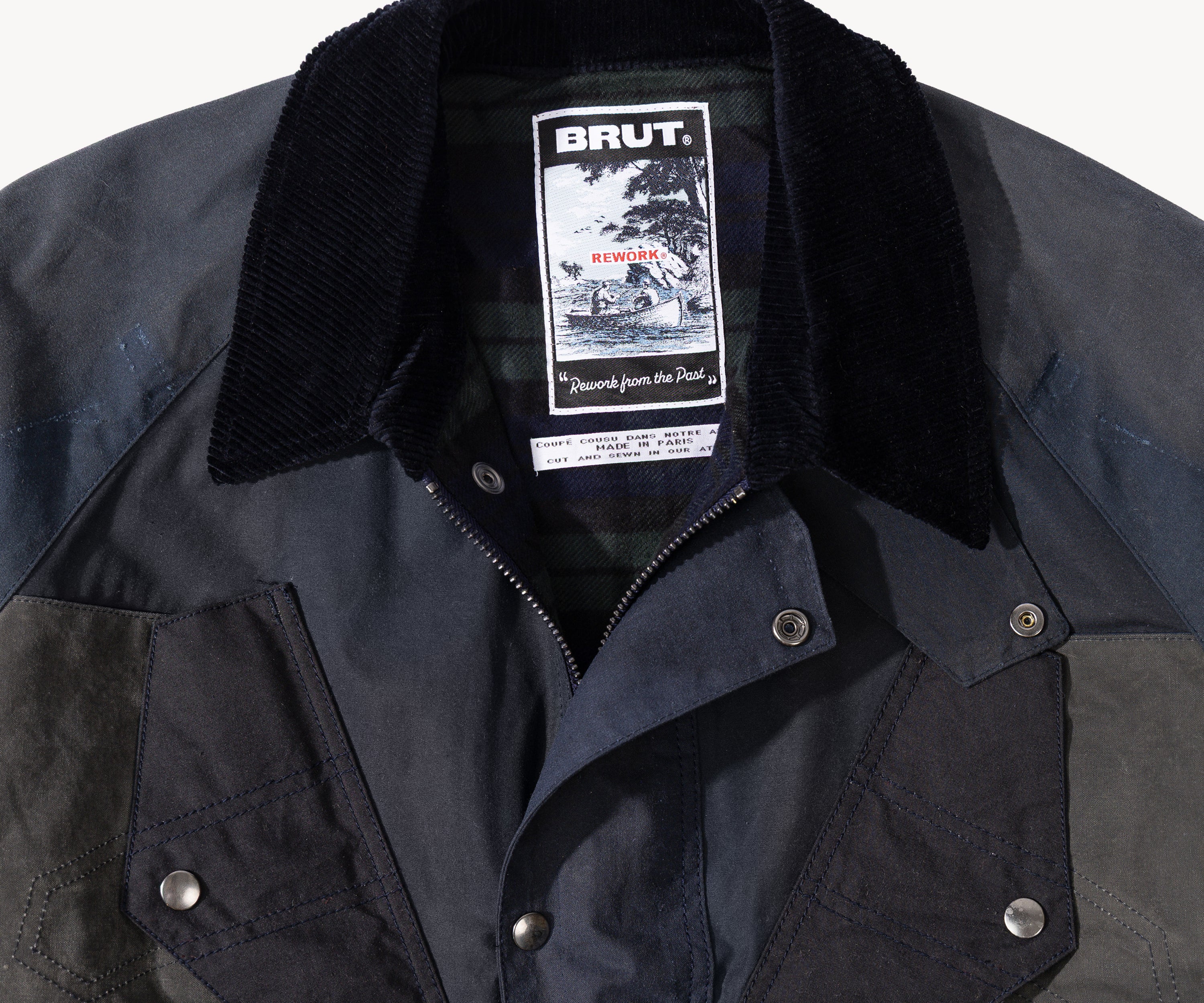 REWORK® TACTICAL WAX JACKET - N° 016 Coats & Jackets LARGE / BLUE - BRUT Clothing