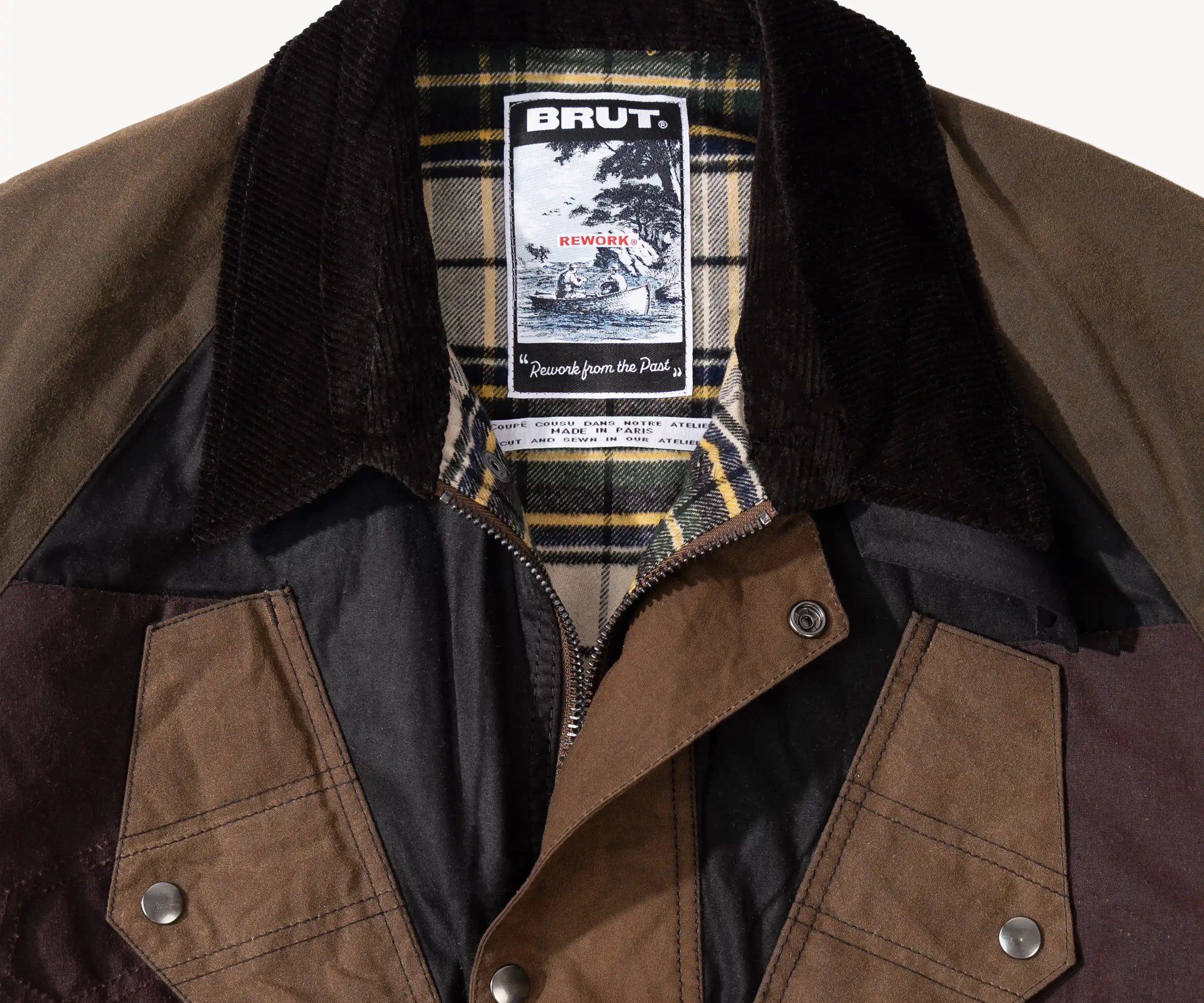 REWORK® TACTICAL WAX JACKET - N° 022 Coats & Jackets LARGE / BROWN - BRUT Clothing